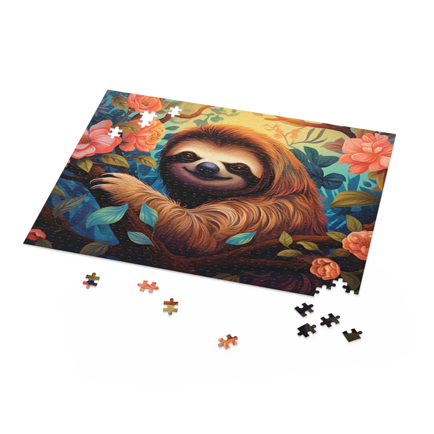 Personalised/Non-Personalised Puzzle, Sloth (120, 252, 500-Piece)