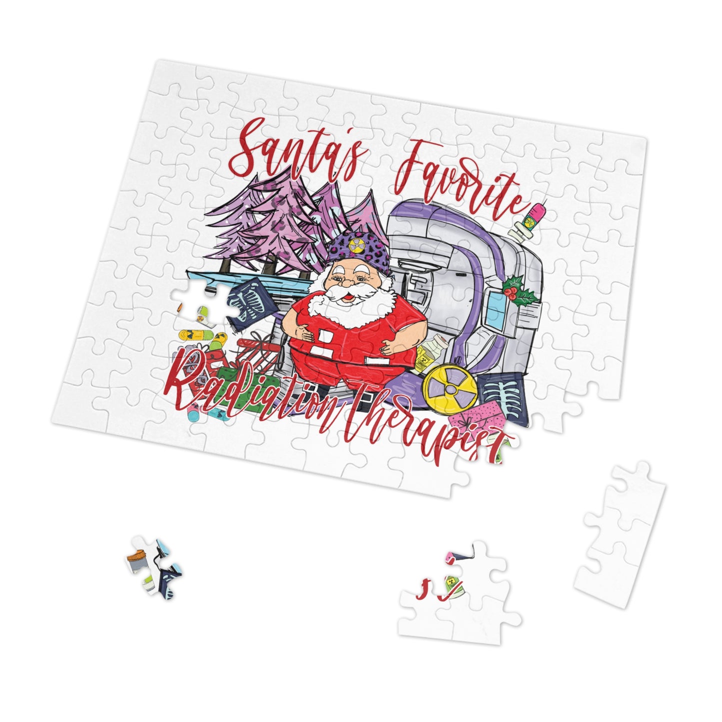 Jigsaw Puzzle, Santa's Favorite Radiation Therapist, Personalised/Non-Personalised (30, 110, 252, 500,1000-Piece)