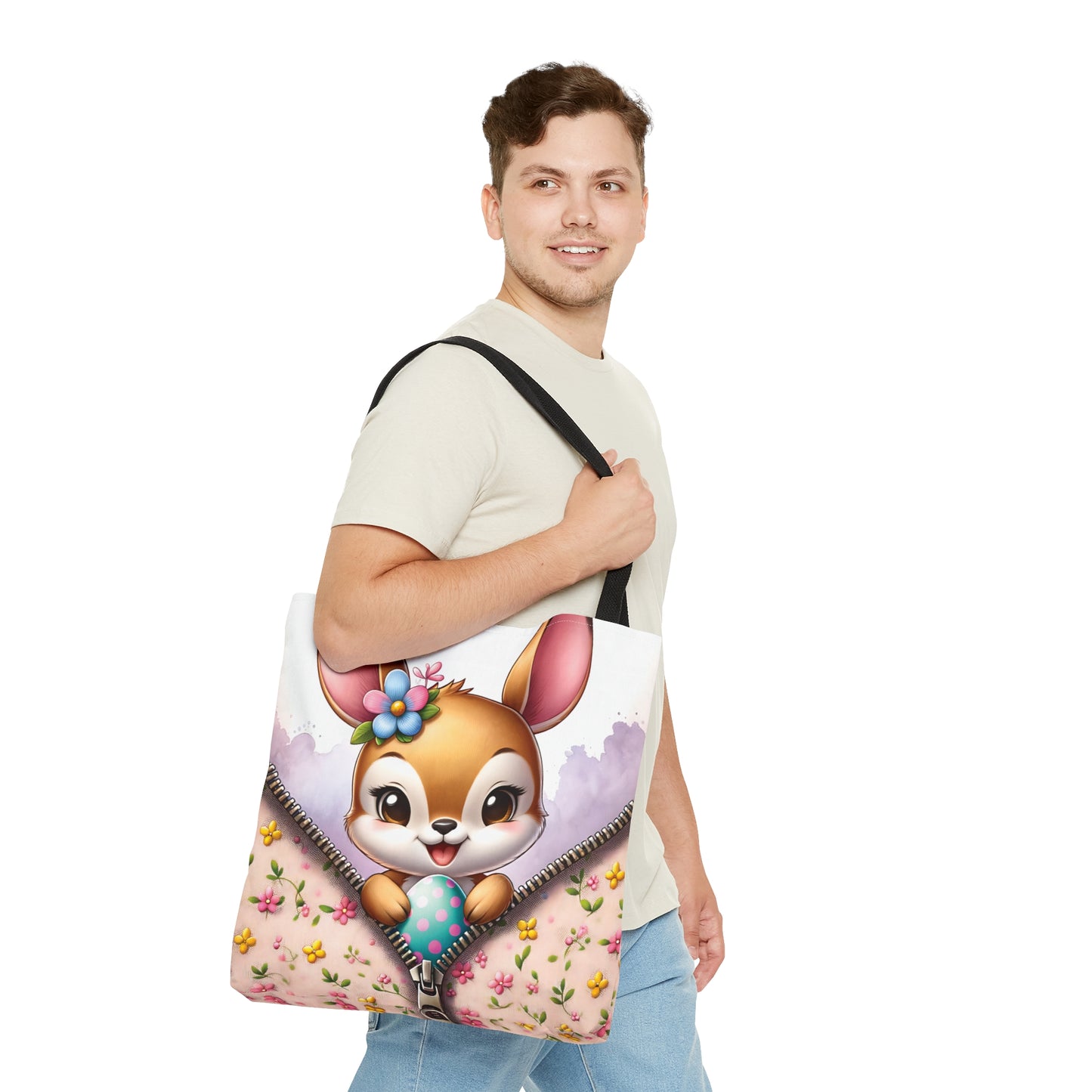 Tote Bag, Easter, Cute Deer, Personalised/Non-Personalised Tote bag