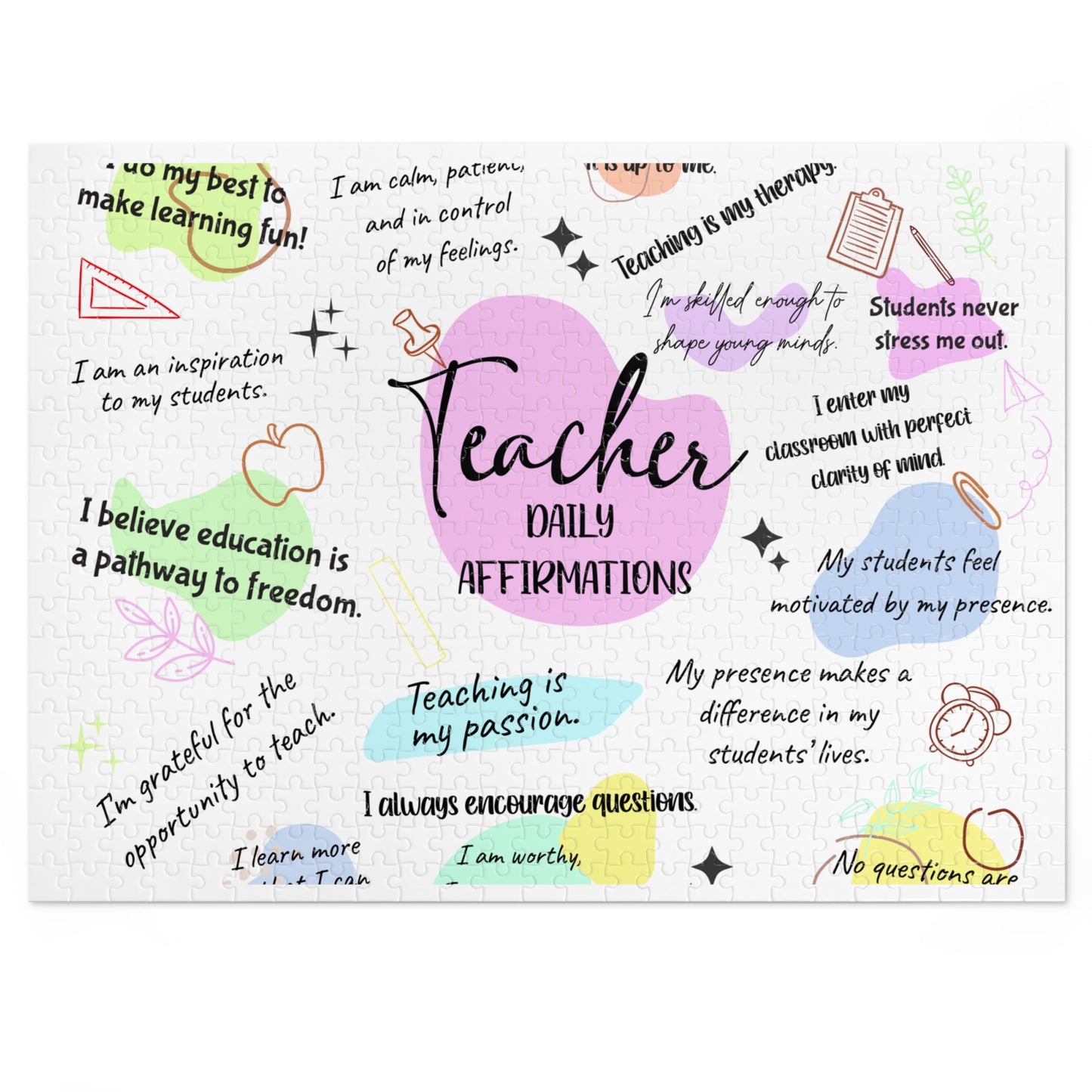 Jigsaw Puzzle in Tin, Affirmations, Teacher, Personalised/Non-Personalised, awd-501