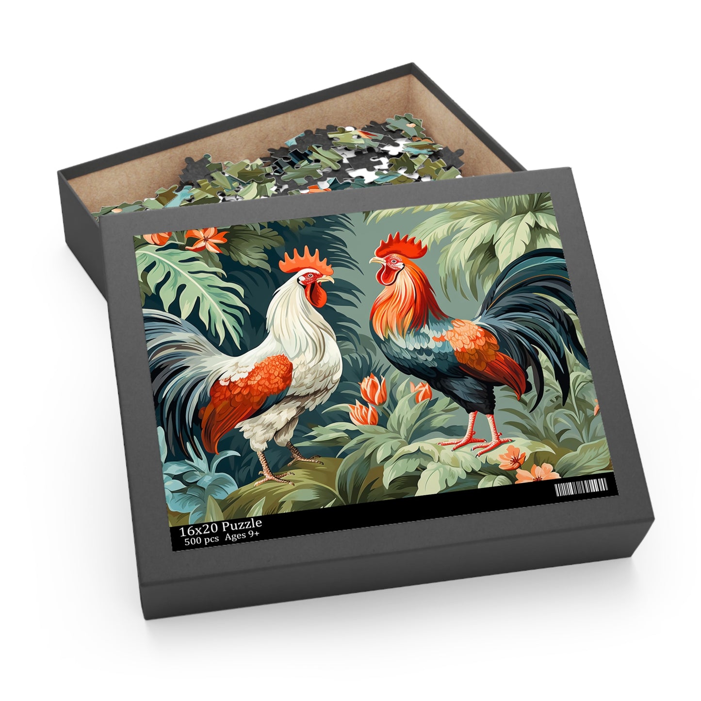 Personalised/Non-Personalised Puzzle, Chickens/Rooster (120, 252, 500-Piece)