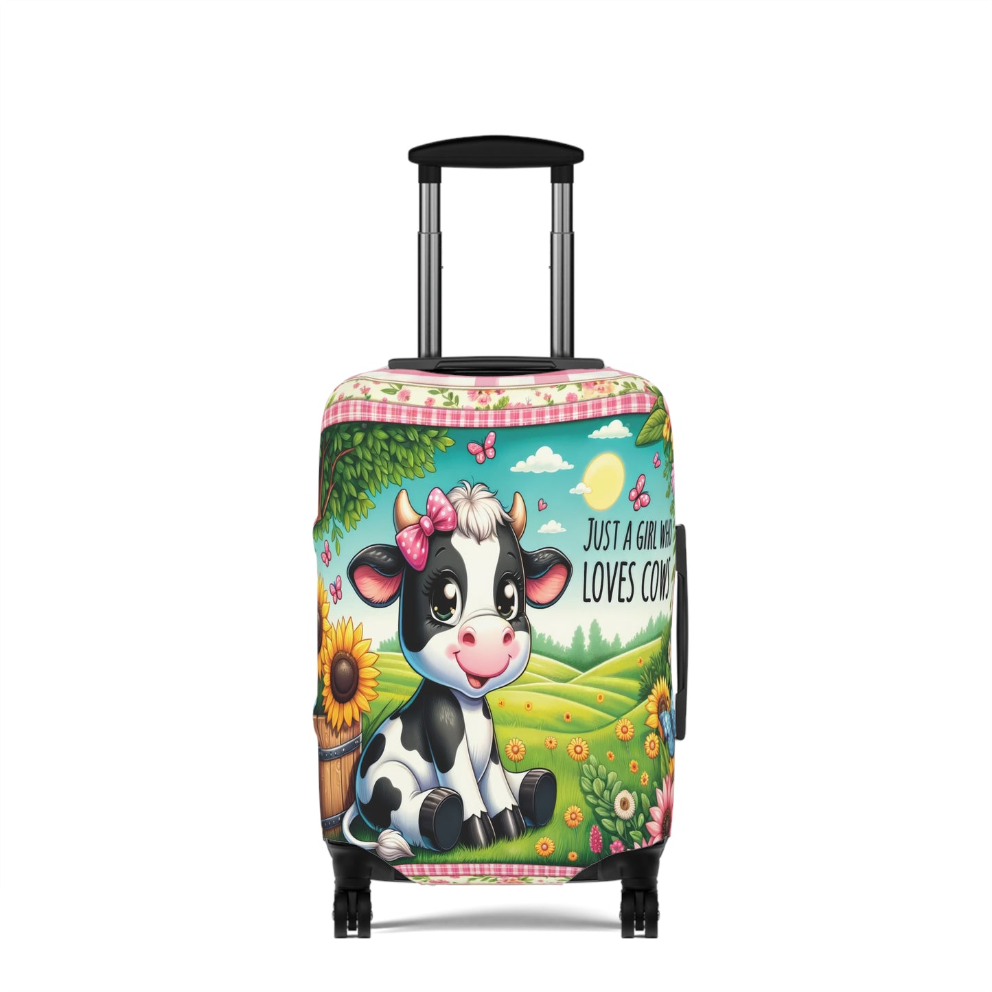 Luggage Cover, Just a Girl who Loves Cows, awd-1491