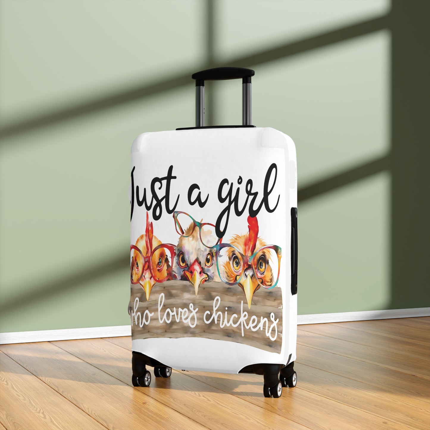 Luggage Cover, Just a Girl who Loves Chickens, awd-1175