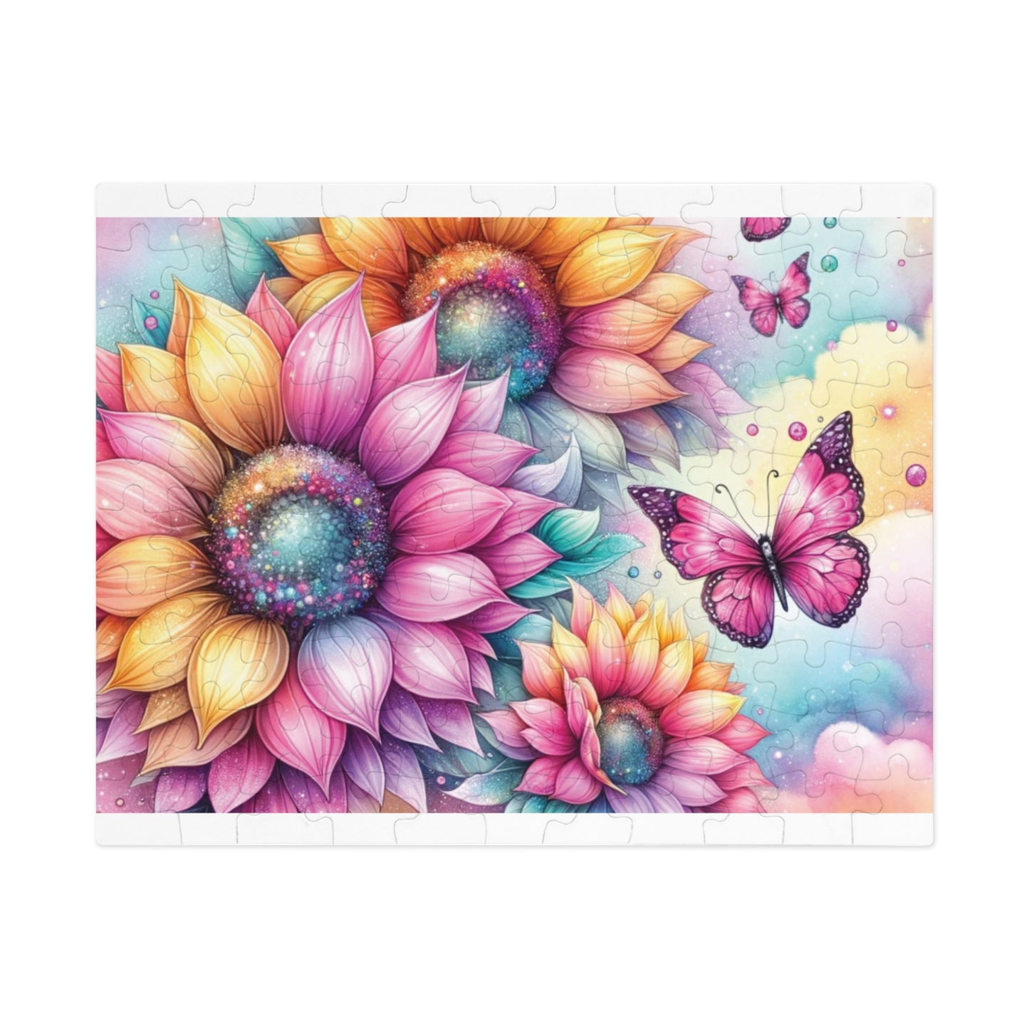 Puzzle, Floral, Personalised/Non-Personalised (30, 110, 252, 500,1000-Piece) awd-644