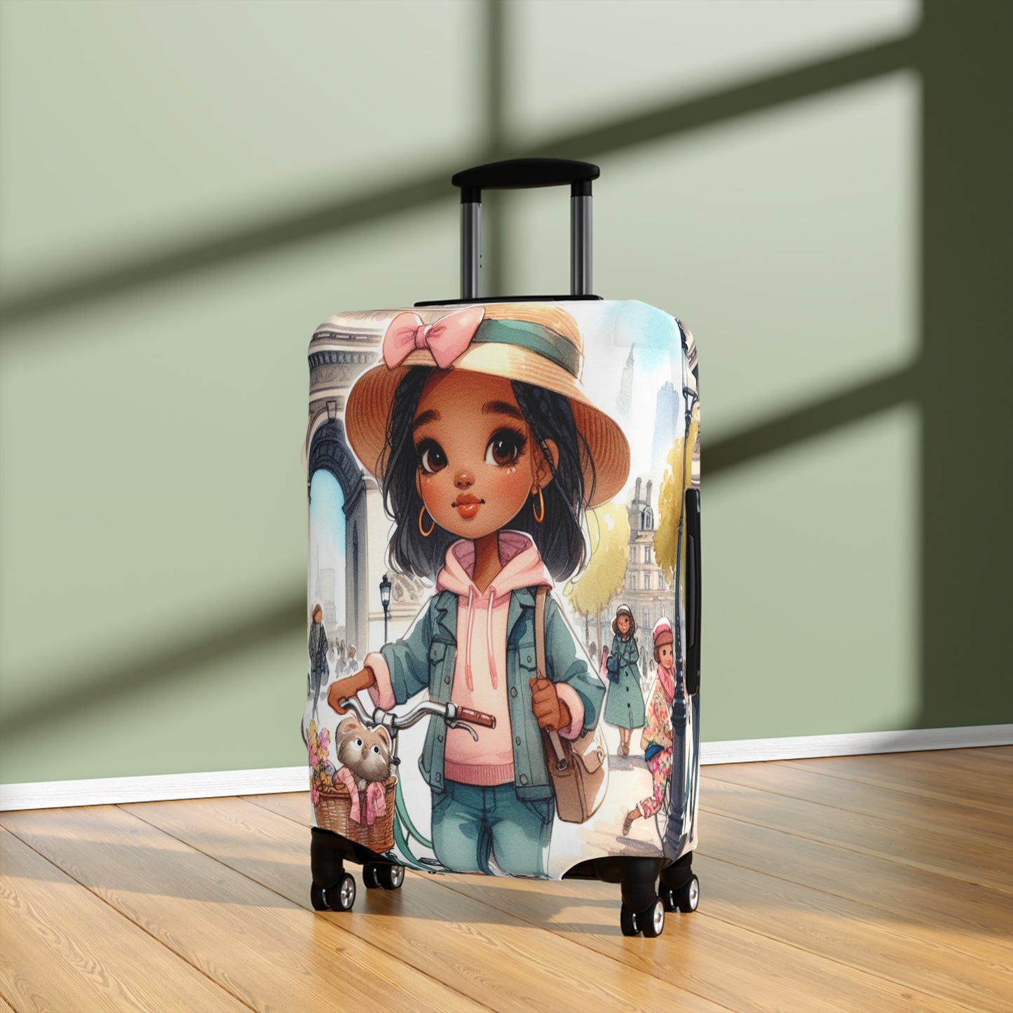 Luggage Cover, Just a Girl Who loves Travelling, awd-2110