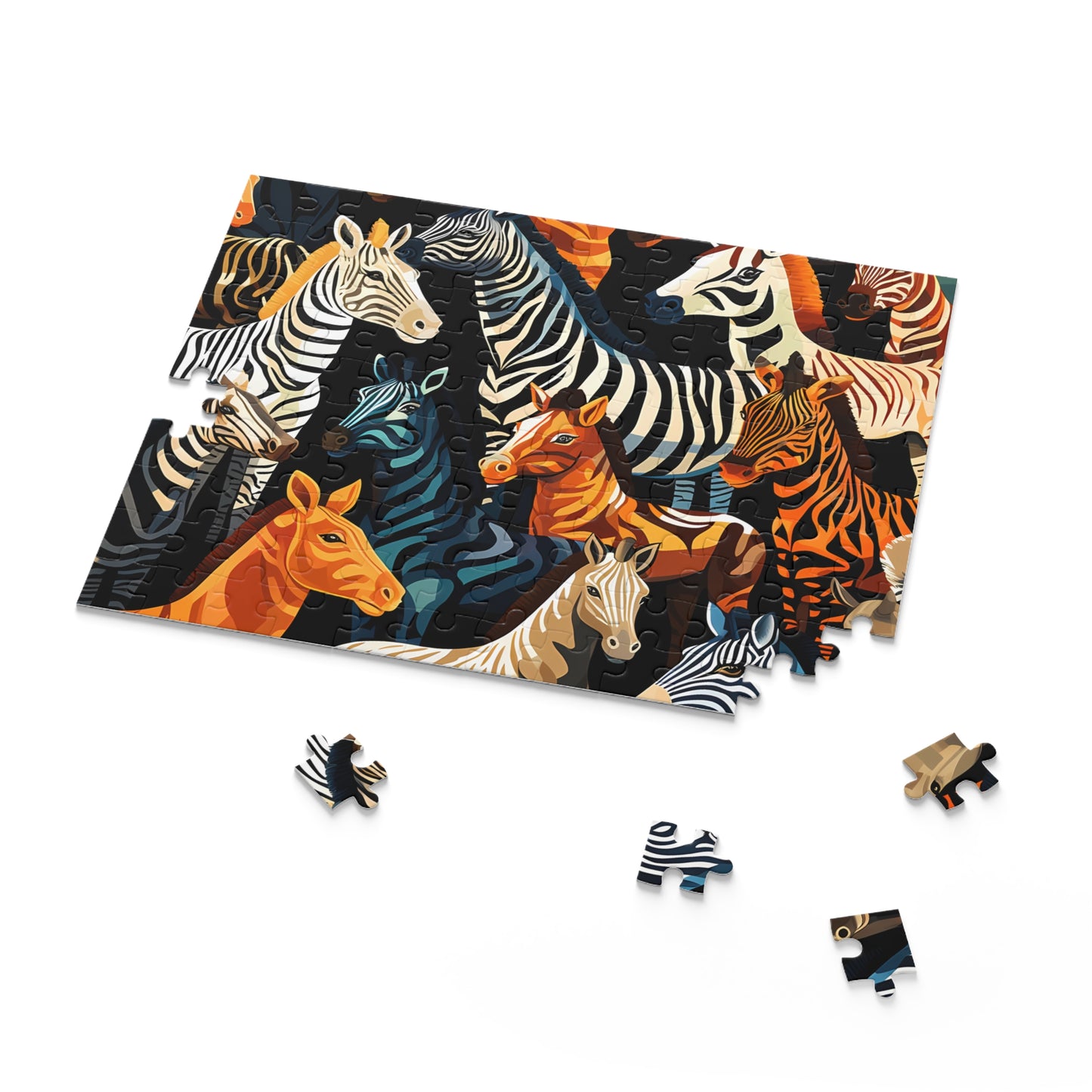 Personalised/Non-Personalised Puzzle, Zebra (120, 252, 500-Piece)