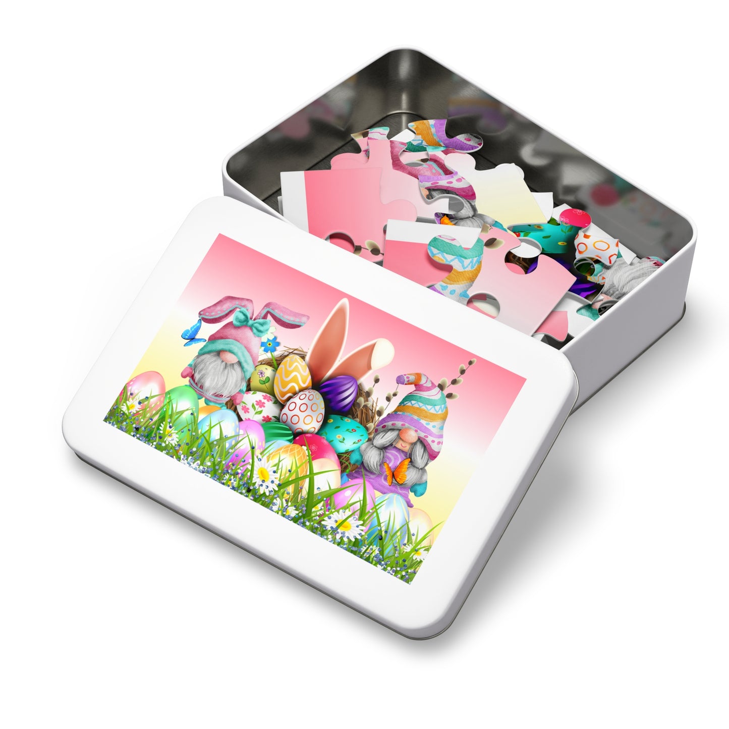 Puzzle, Easter, Gnomes, Personalised/Non-Personalised (30, 110, 252, 500,1000-Piece) awd-631