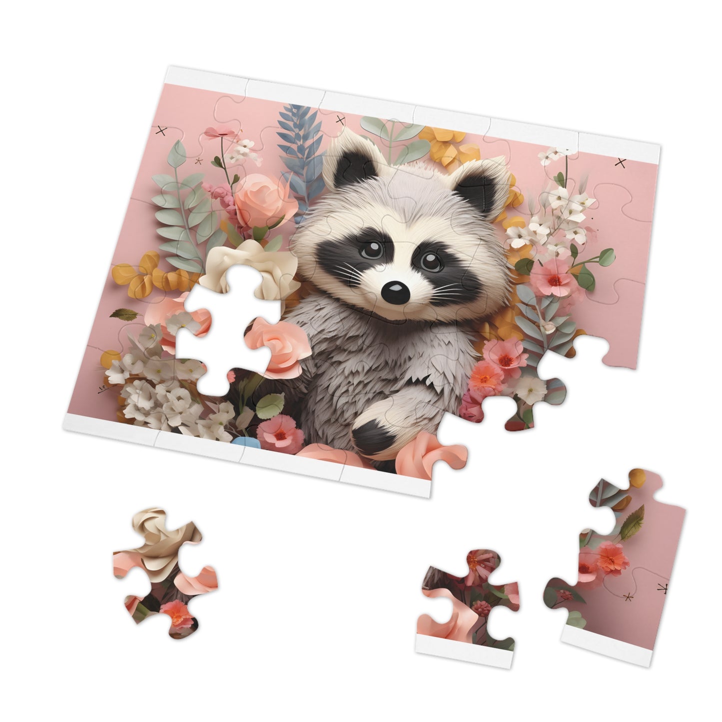 Jigsaw Puzzle, Racoon, Personalised/Non-Personalised (30, 110, 252, 500,1000-Piece)