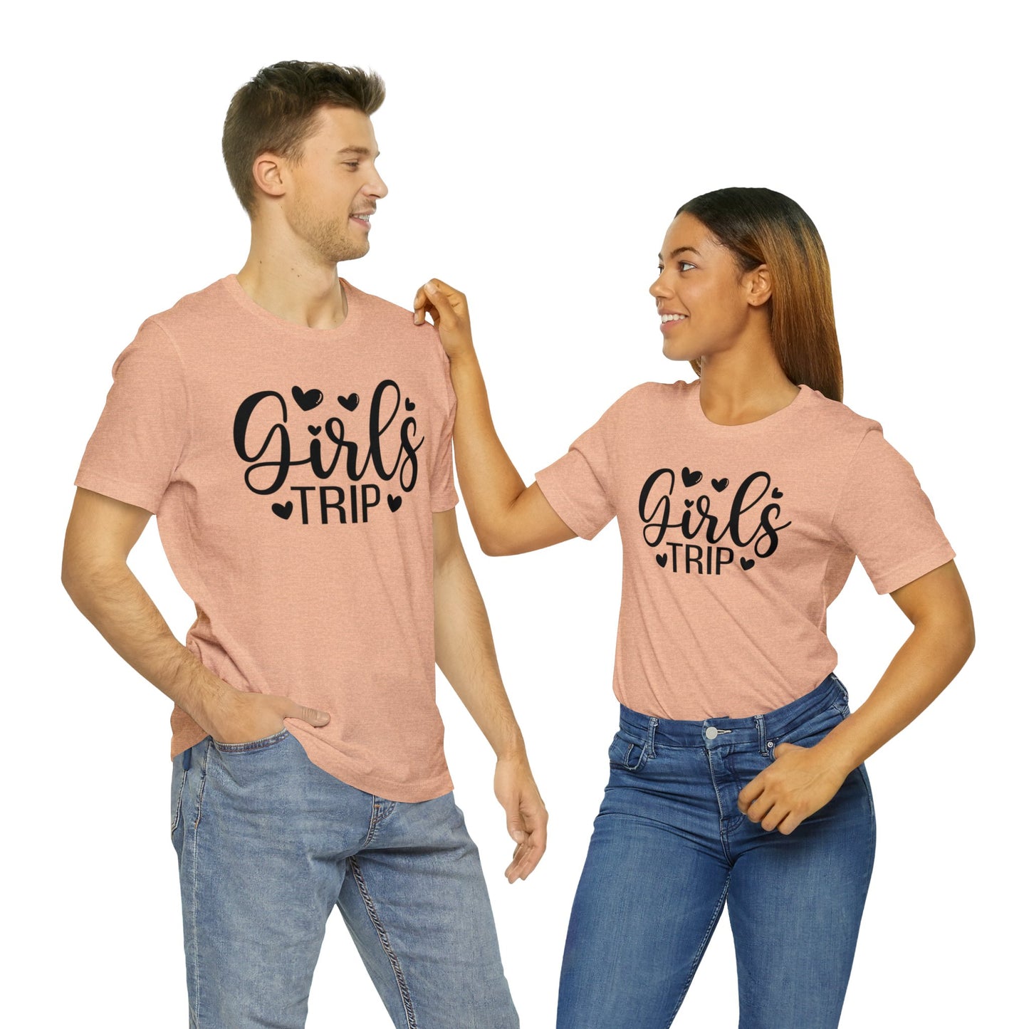 Unisex Adults Jersey Short Sleeve Tee, Cruise Tee, Girl's Trip, 100% Cotton, Light Fabric 142 g/m²