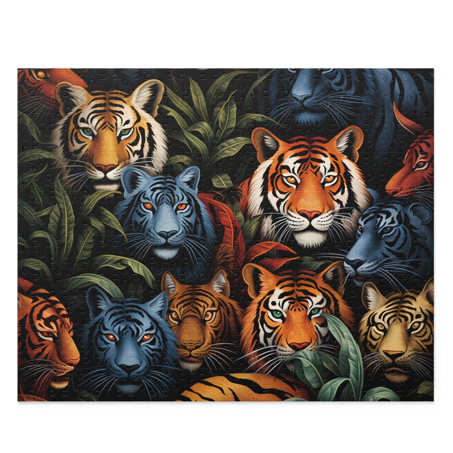 Personalised/Non-Personalised Puzzle, Tiger (120, 252, 500-Piece)