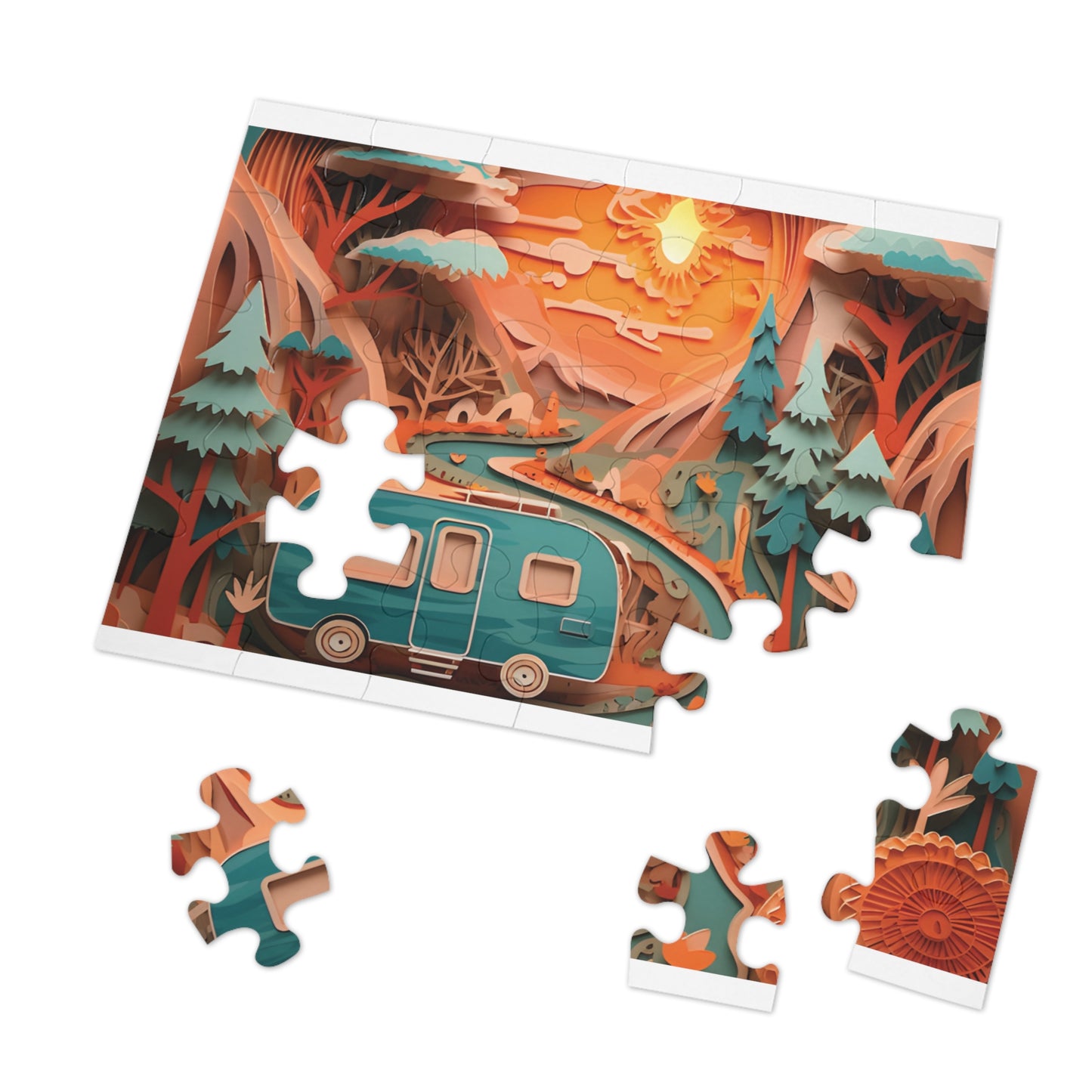 Puzzle, Caravan, Personalised/Non-Personalised (30, 110, 252, 500,1000-Piece) awd-pt-561