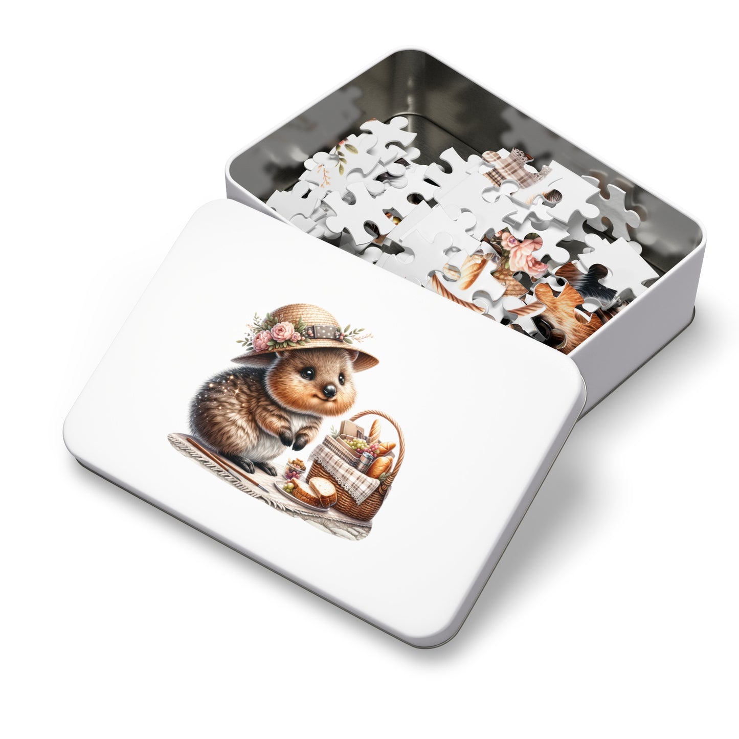 Jigsaw Puzzle in Tin, Australian Animals, Quokka, Personalised/Non-Personalised, awd-1330 (30, 110, 252, 500,1000-Piece)