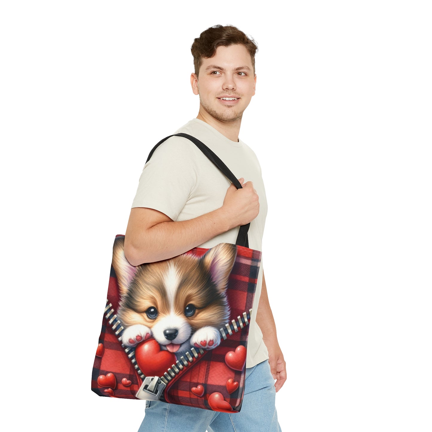 Tote Bag, Cute Dog, Personalised/Non-Personalised Tote bag