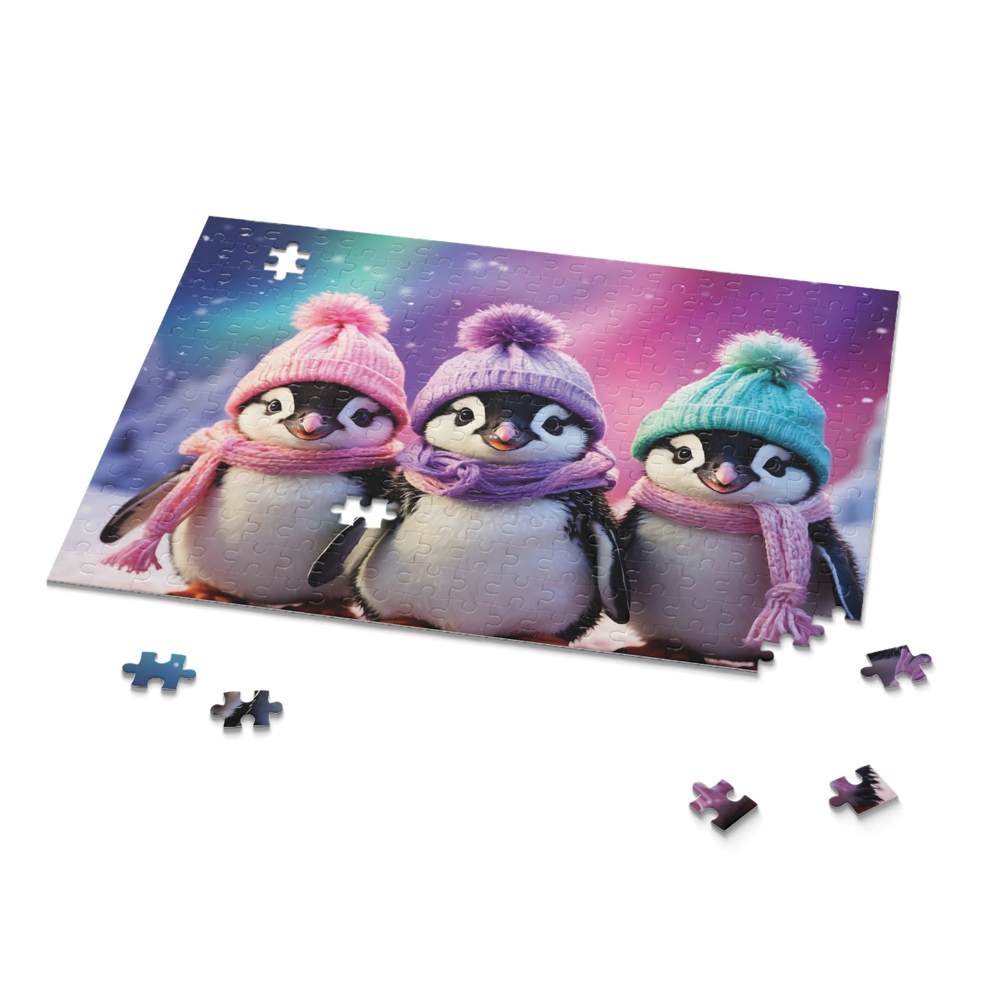 Personalised/Non-Personalised Puzzle, Penguins (120, 252, 500-Piece)