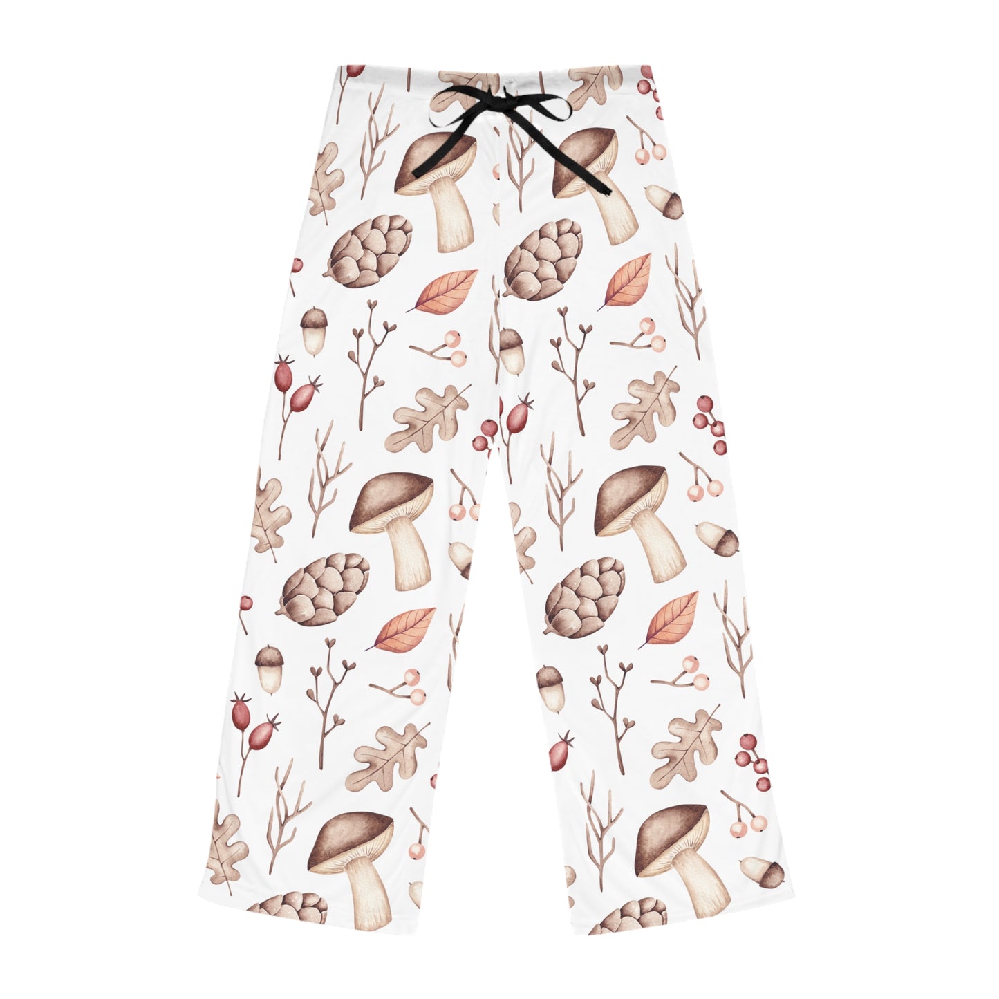 Women's Pyjama Pants, Mushrooms and Acorns, Sleepwear Bottoms