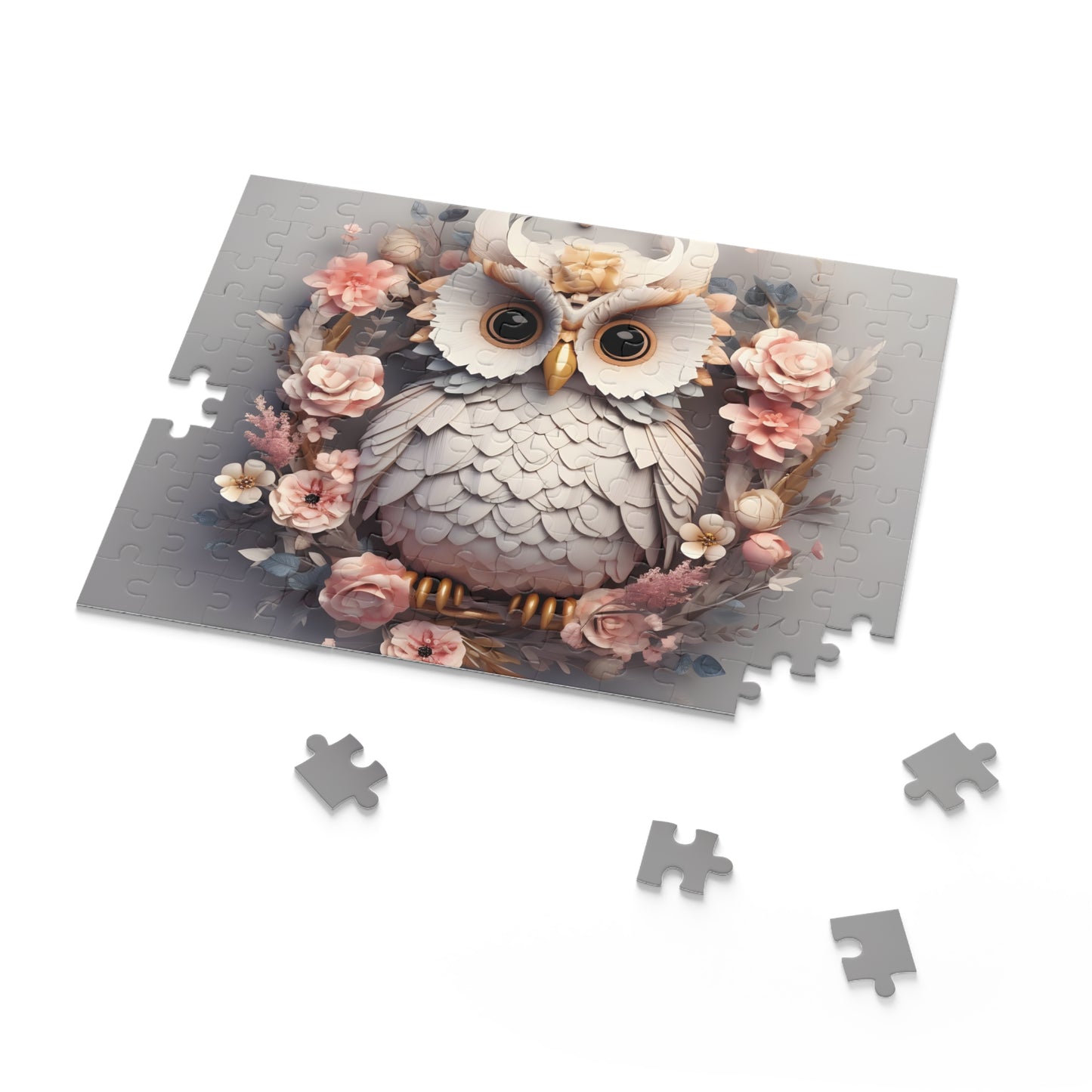 Personalised/Non-Personalised Puzzle, Owl (120, 252, 500-Piece)