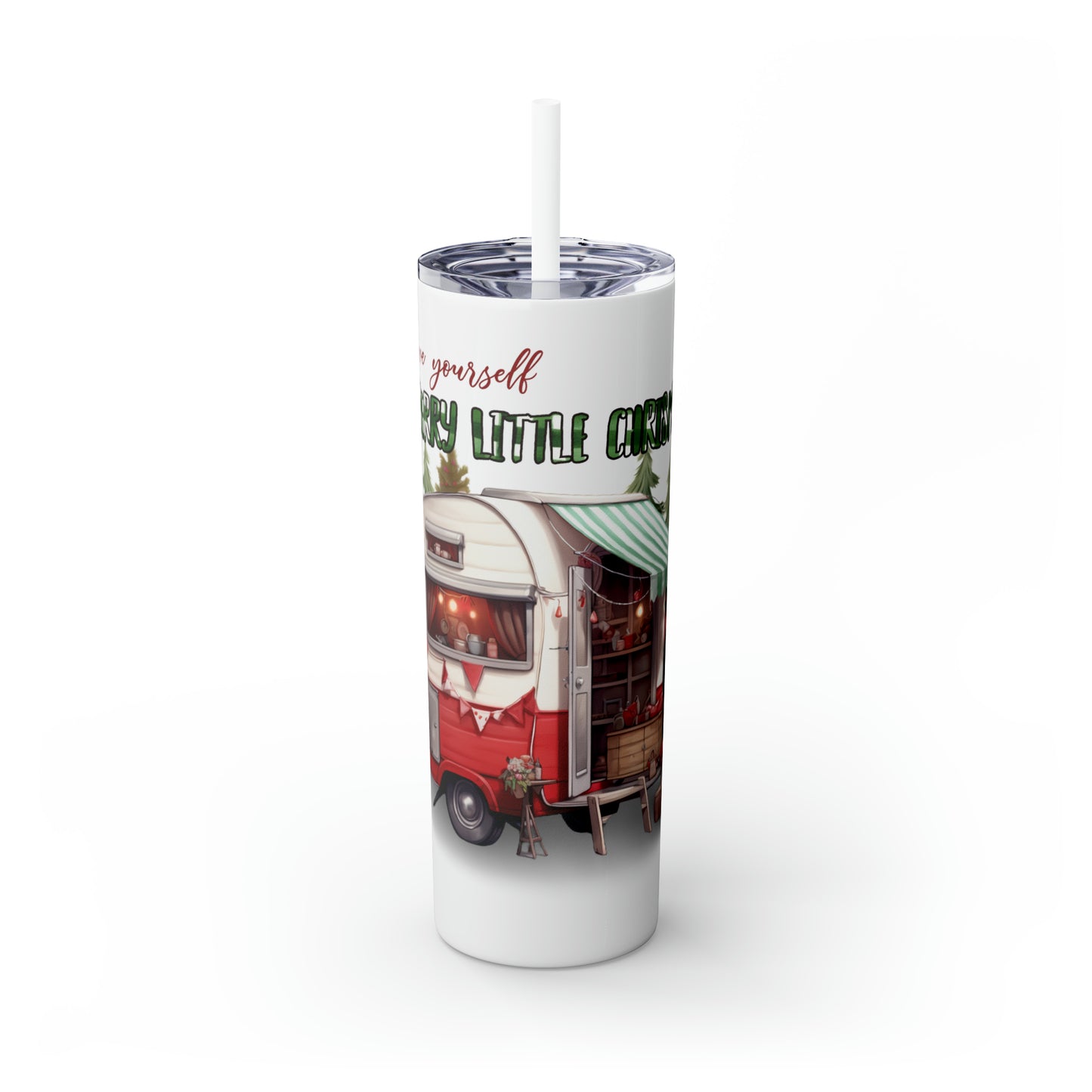 Skinny Tumbler with Straw, 20oz, Have Yourself A Merry Little Christmas, awd-826