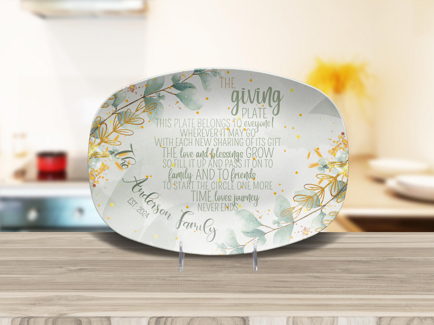 Personalised The Giving Plate Platter, 10"x14" Platter