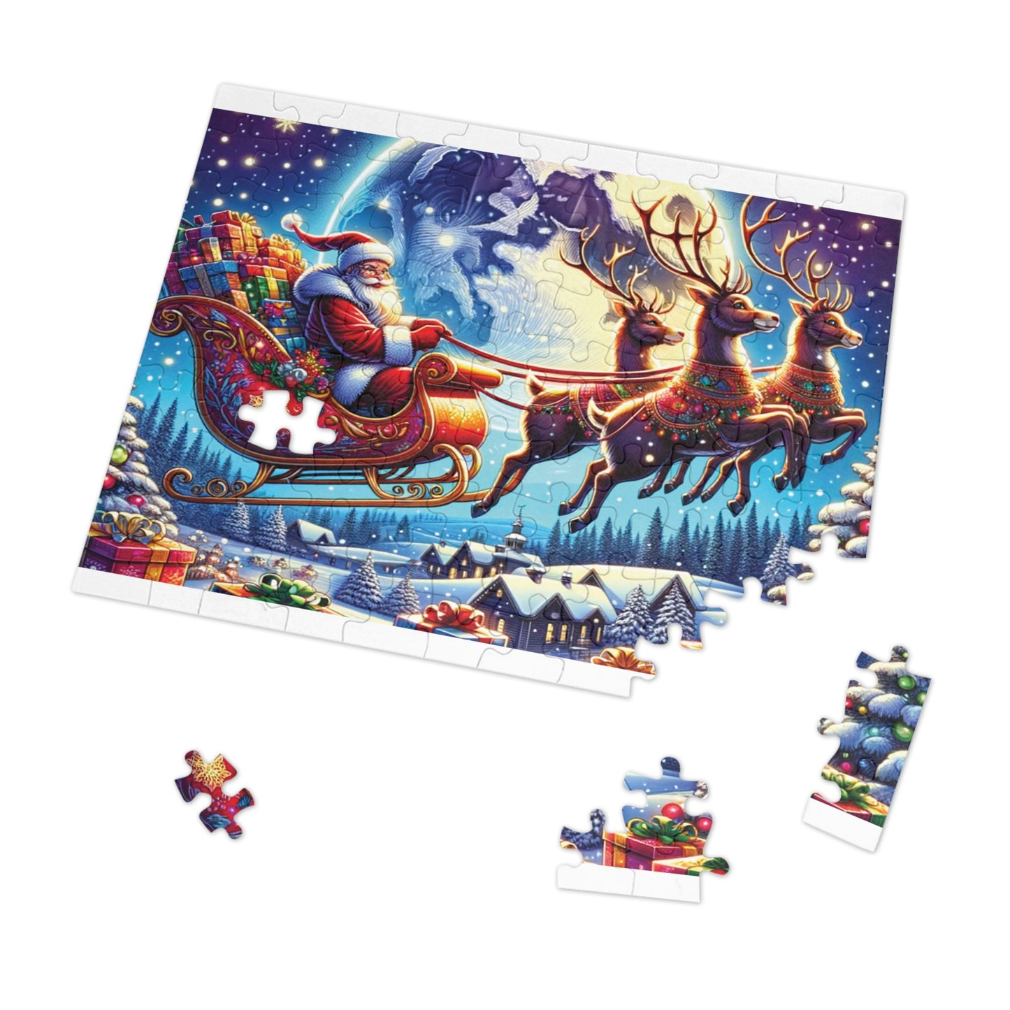 Jigsaw Puzzle, Christmas, Santa, Personalised/Non-Personalised (30, 110, 252, 500,1000-Piece)