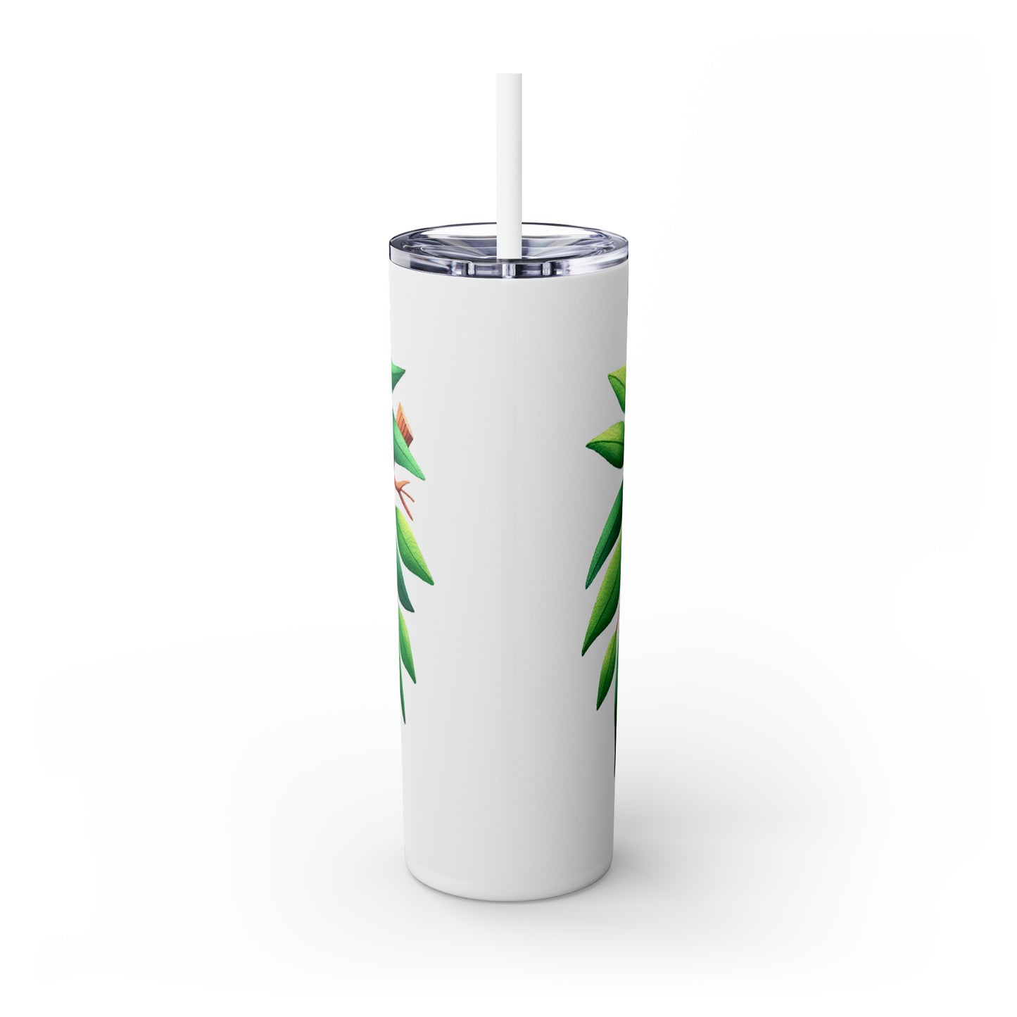 Skinny Tumbler with Straw, 20oz, Koala, Cling onto every word