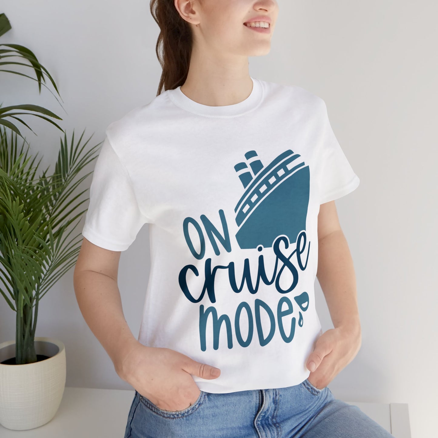 Unisex Adults Jersey Short Sleeve Tee, Cruise Tee, Cruise Mode, 100% Cotton, Light Fabric 142 g/m²