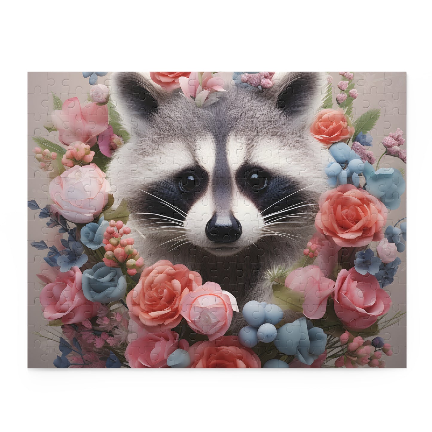 Personalised/Non-Personalised Puzzle, Racoon (120, 252, 500-Piece)