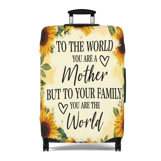 Luggage Cover, To the world you are a Mother but to your family you are the World, awd-527