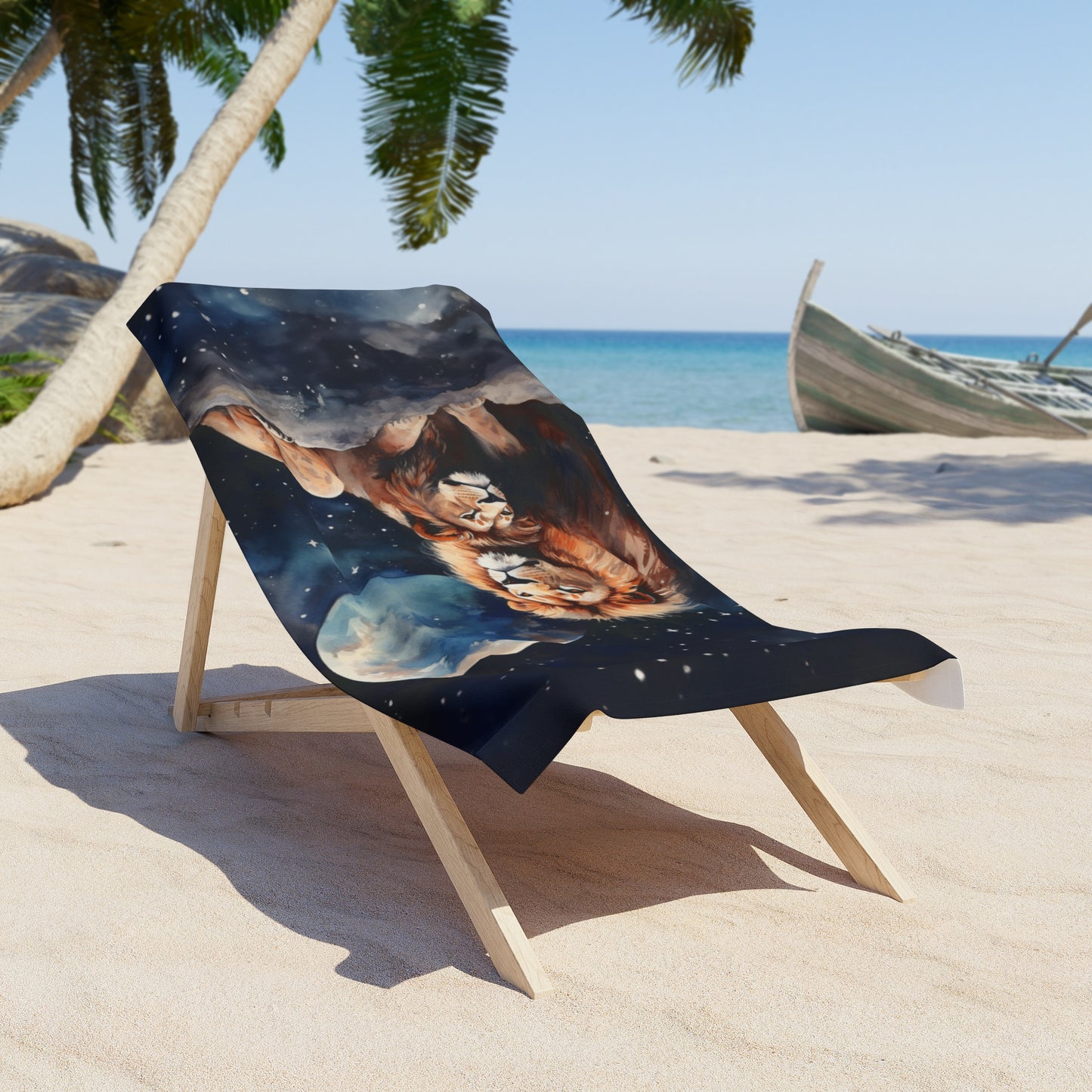 Beach Towel, Lions, Polycotton Towel, 2 sizes Available