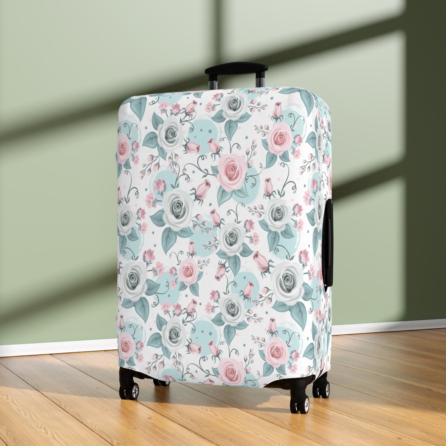 Luggage Cover, Green and Pink Floral, awd-1770