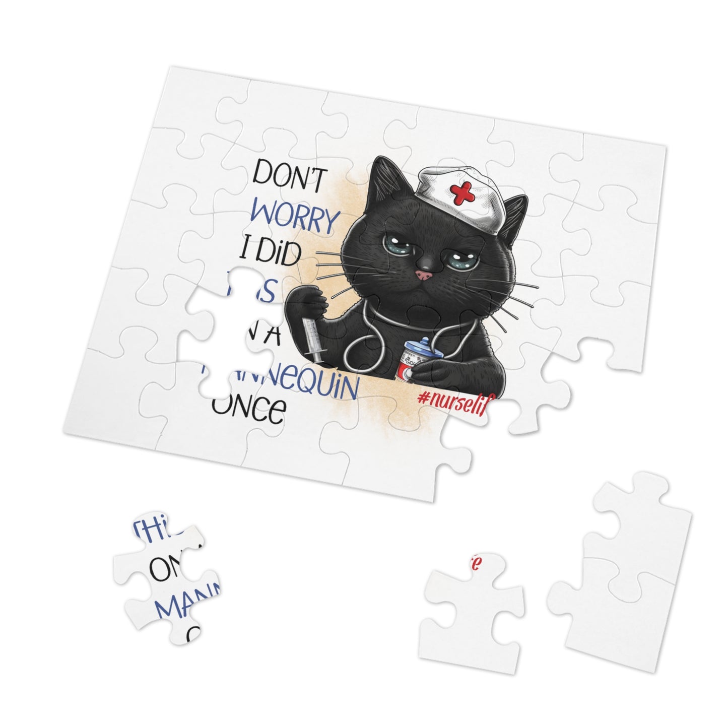 Jigsaw Puzzle, Nurse, Don't Worry I did this on a Mannequin Once, Personalised/Non-Personalised (30, 110, 252, 500,1000-Piece)