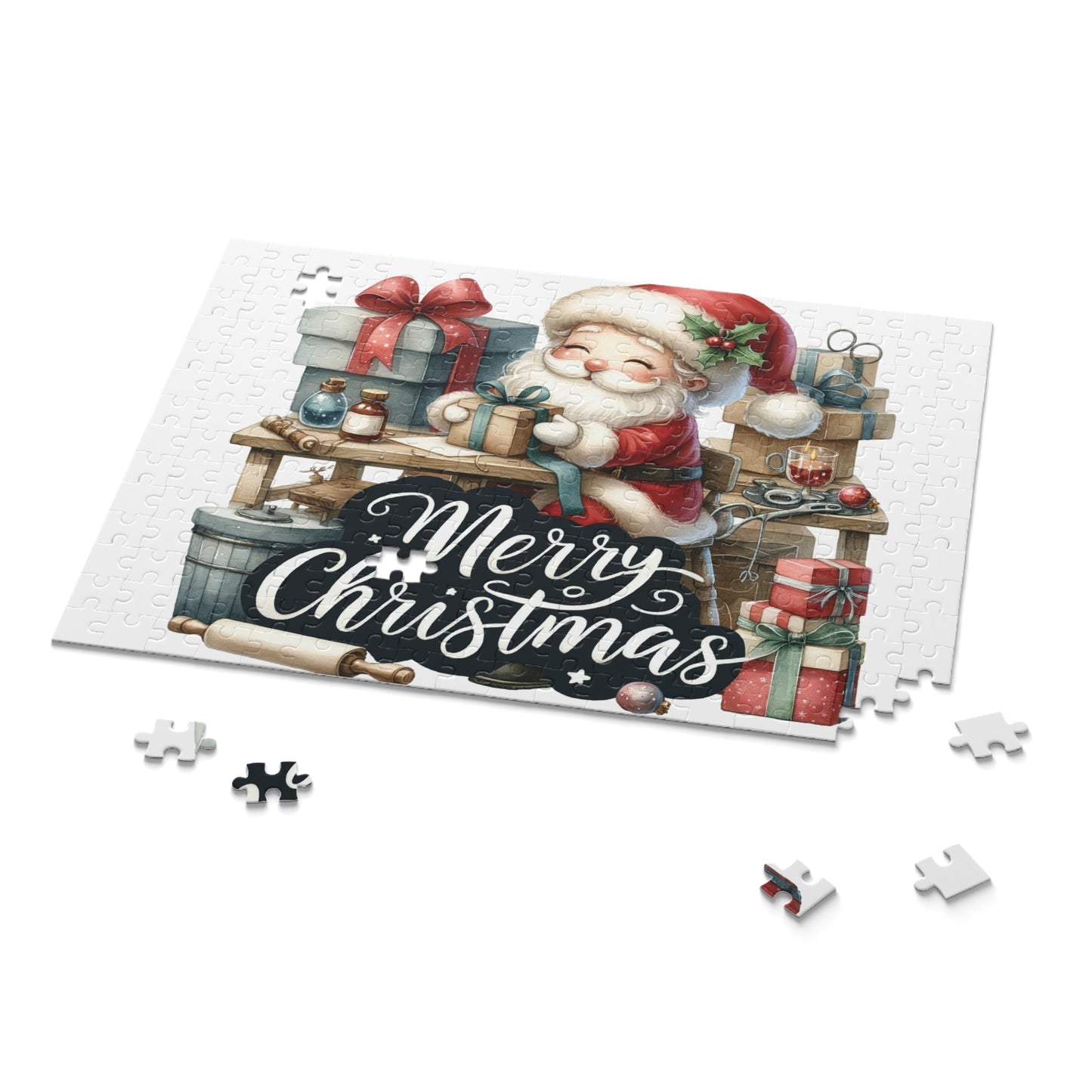 Personalised/Non-Personalised Puzzle, Christmas, Santa (120, 252, 500-Piece)