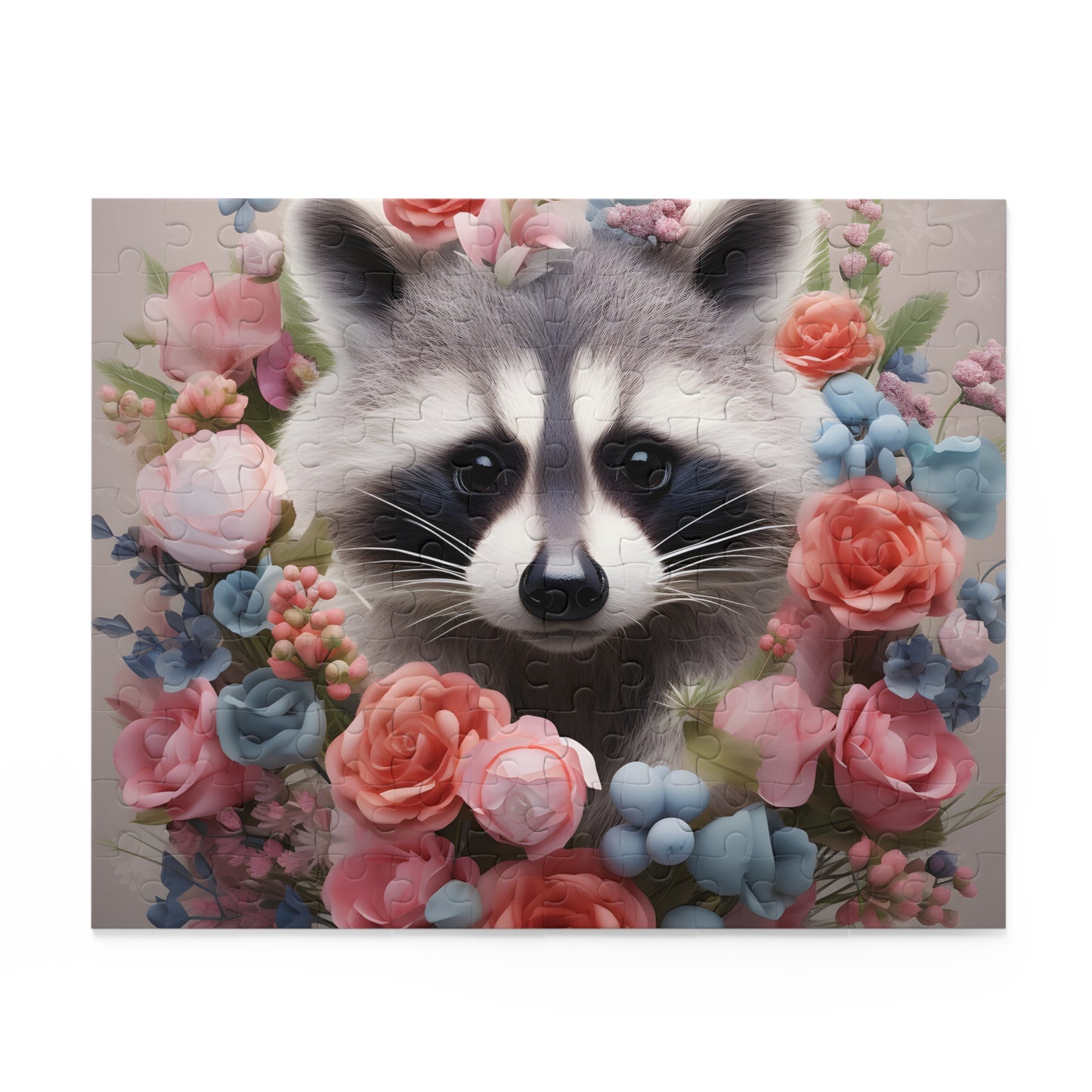 Personalised/Non-Personalised Puzzle, Racoon (120, 252, 500-Piece)