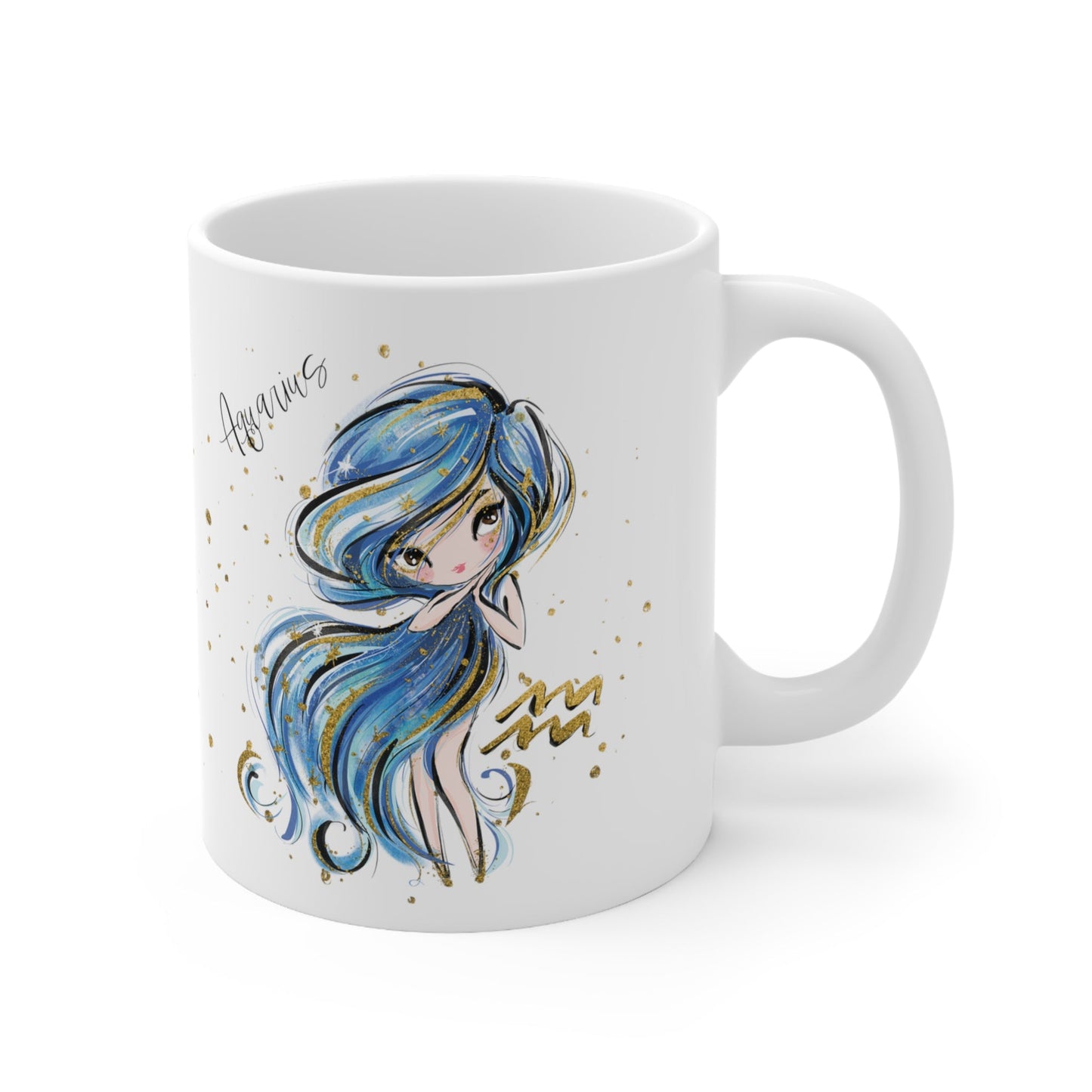 Zodiac Sign, Aquarius, Ceramic Mug 11oz - Personalised/Non Personalised