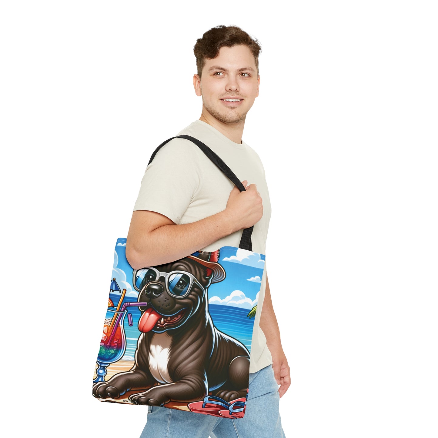 Tote Bag, Dog on Beach, Cane Corso, Tote bag, awd-1202