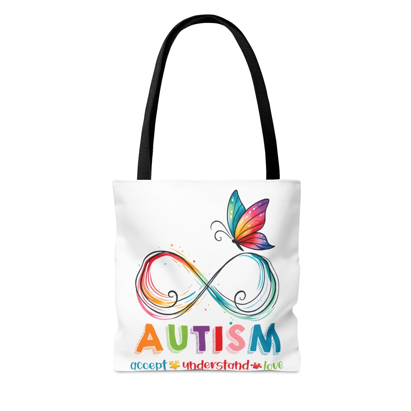 Tote Bag, Autism, Accept, Understand, Love, Personalised/Non-Personalised Tote bag