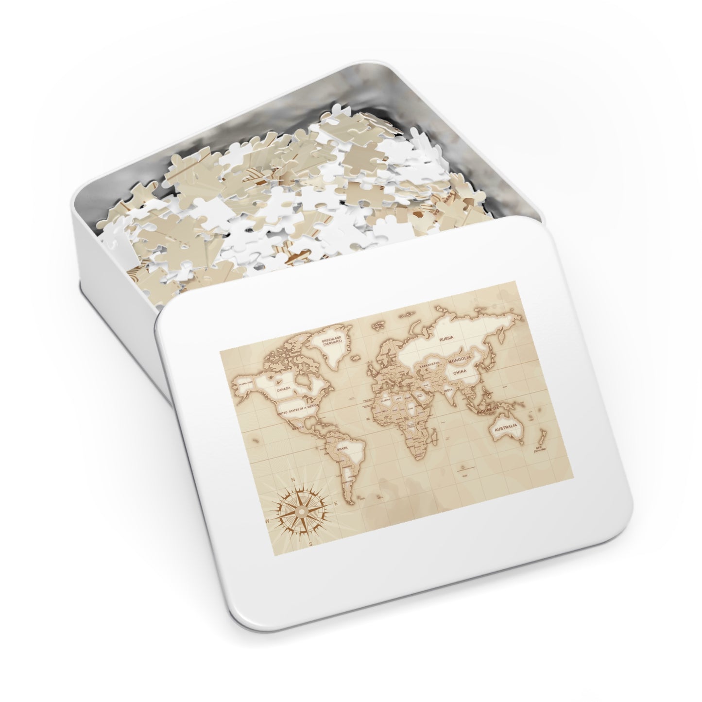 Jigsaw Puzzle, World Map, Personalised/Non-Personalised (30, 110, 252, 500,1000-Piece)