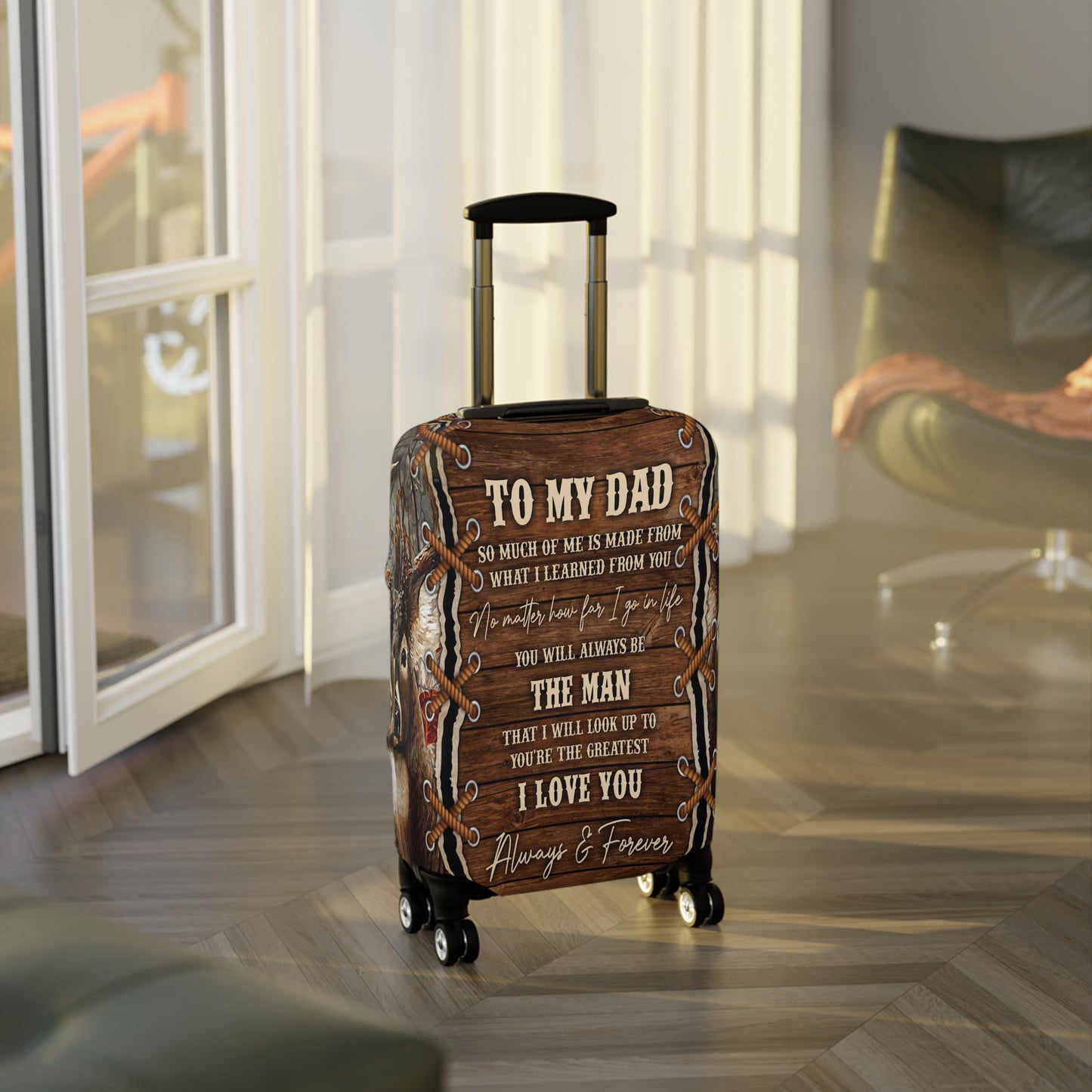 Luggage Cover, Dad Quote, awd-205