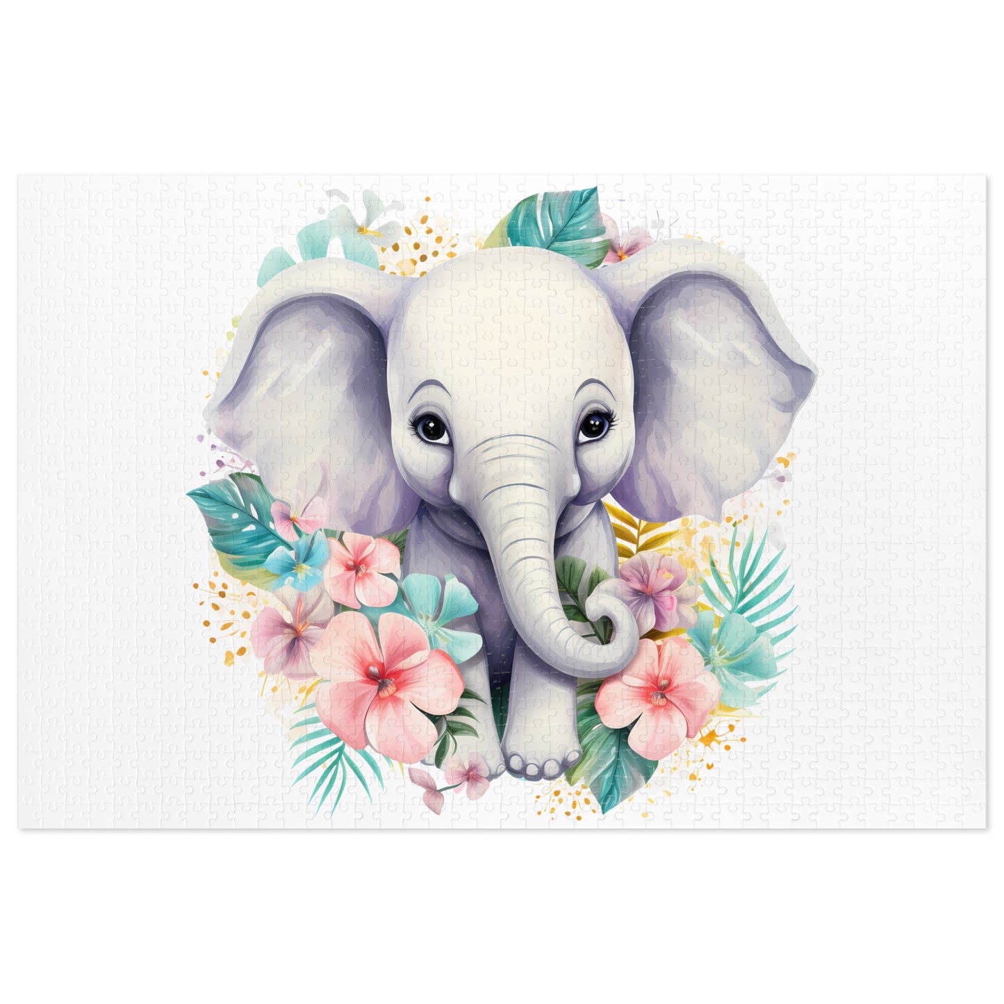 Jigsaw Puzzle, Elephant, Personalised/Non-Personalised (30, 110, 252, 500,1000-Piece)