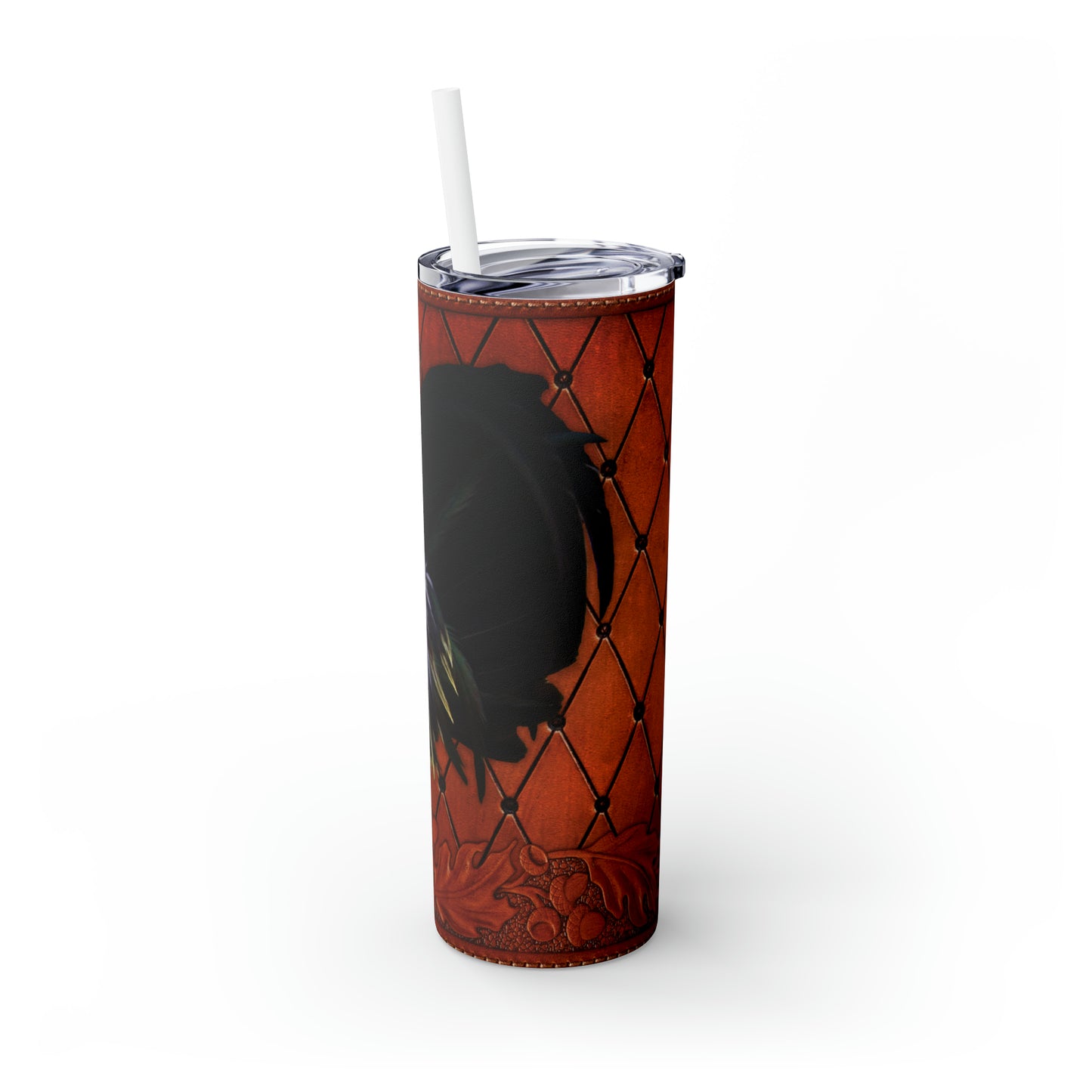 Skinny Tumbler with Straw, 20oz Rooster, awd-429