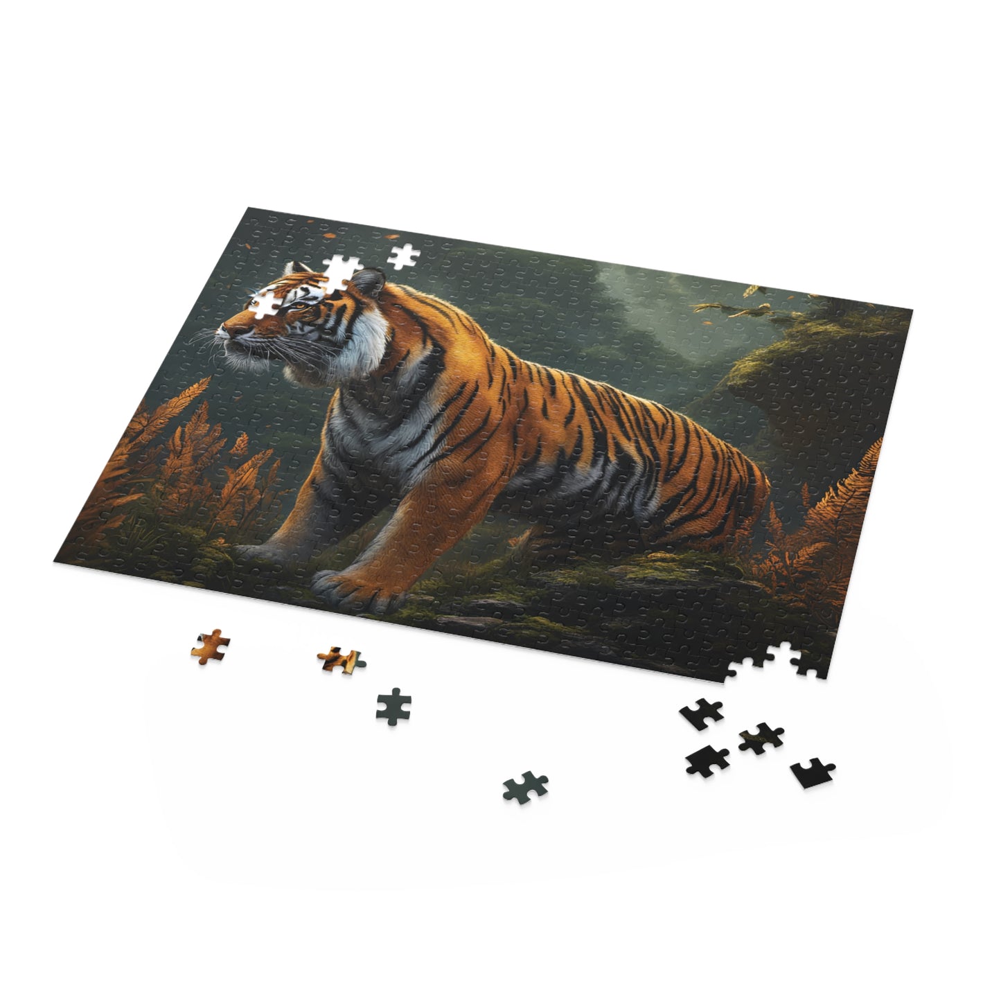 Personalised/Non-Personalised Puzzle, Tiger (120, 252, 500-Piece)