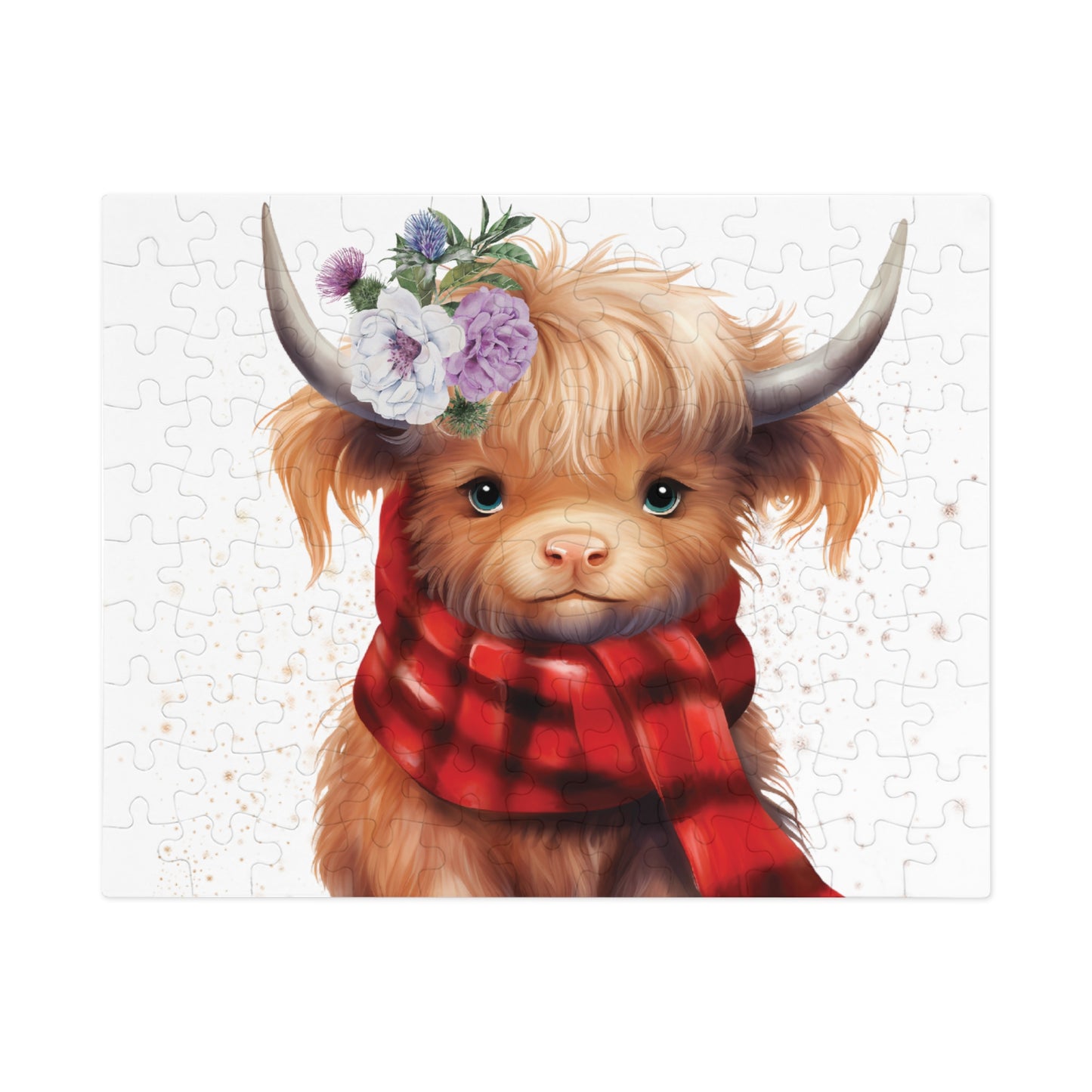 Puzzle, Highland Cow, Personalised/Non-Personalised (30, 110, 252, 500,1000-Piece) Awd-553