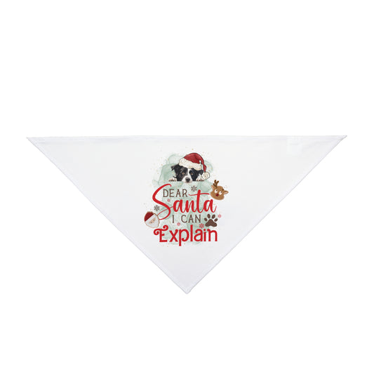 Bandana, Dear Santa I can Explain, Christmas Pet Bandana