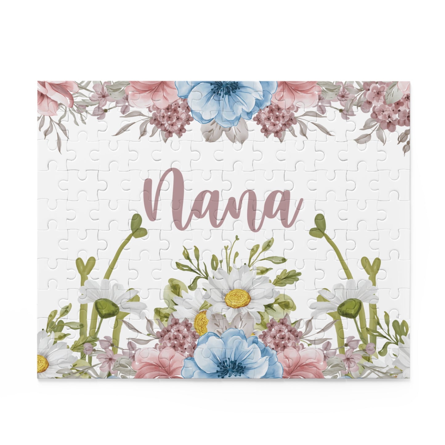 Personalised/Non-Personalised Puzzle, Floral, Nana (120, 252, 500-Piece)