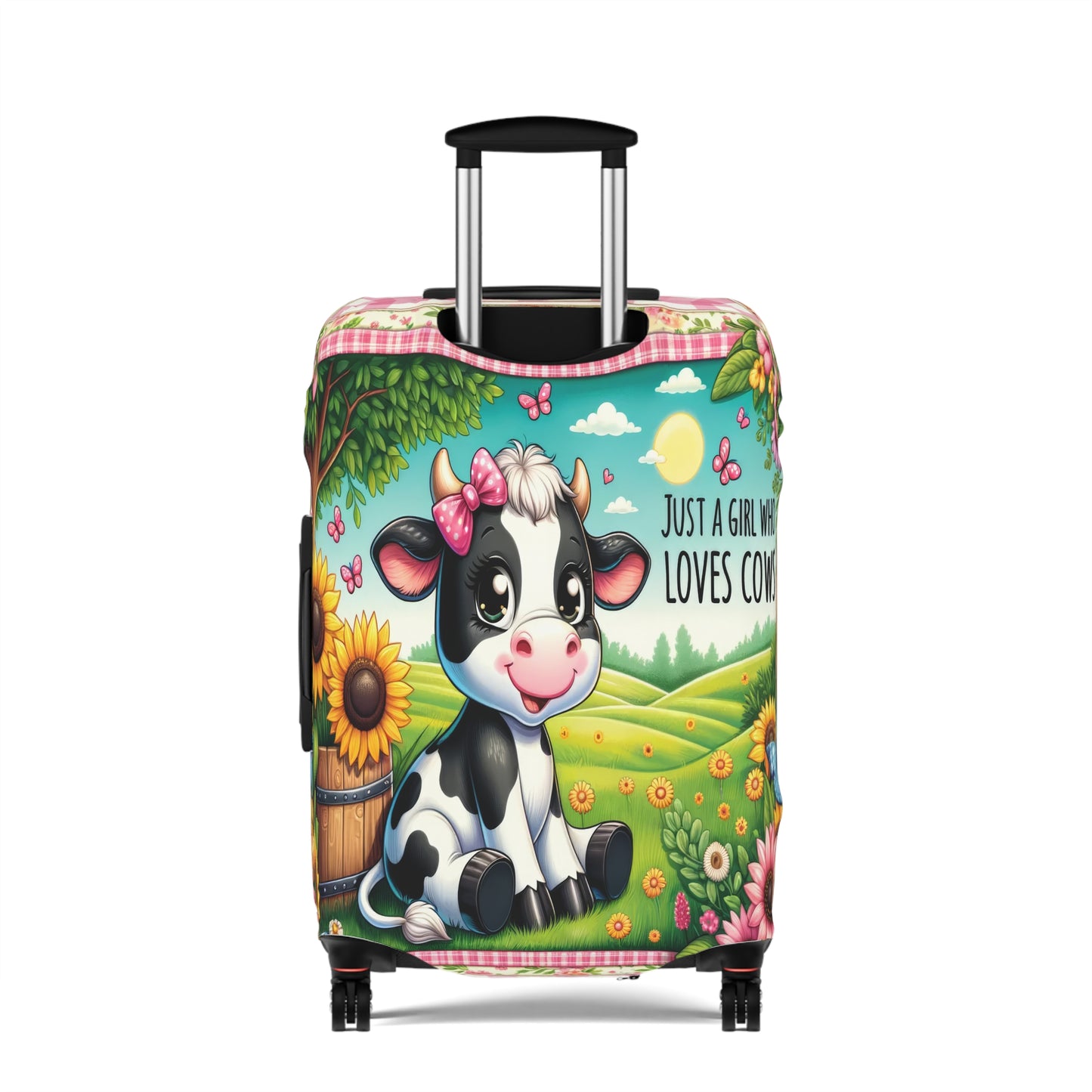 Luggage Cover, Just a Girl who Loves Cows, awd-1491