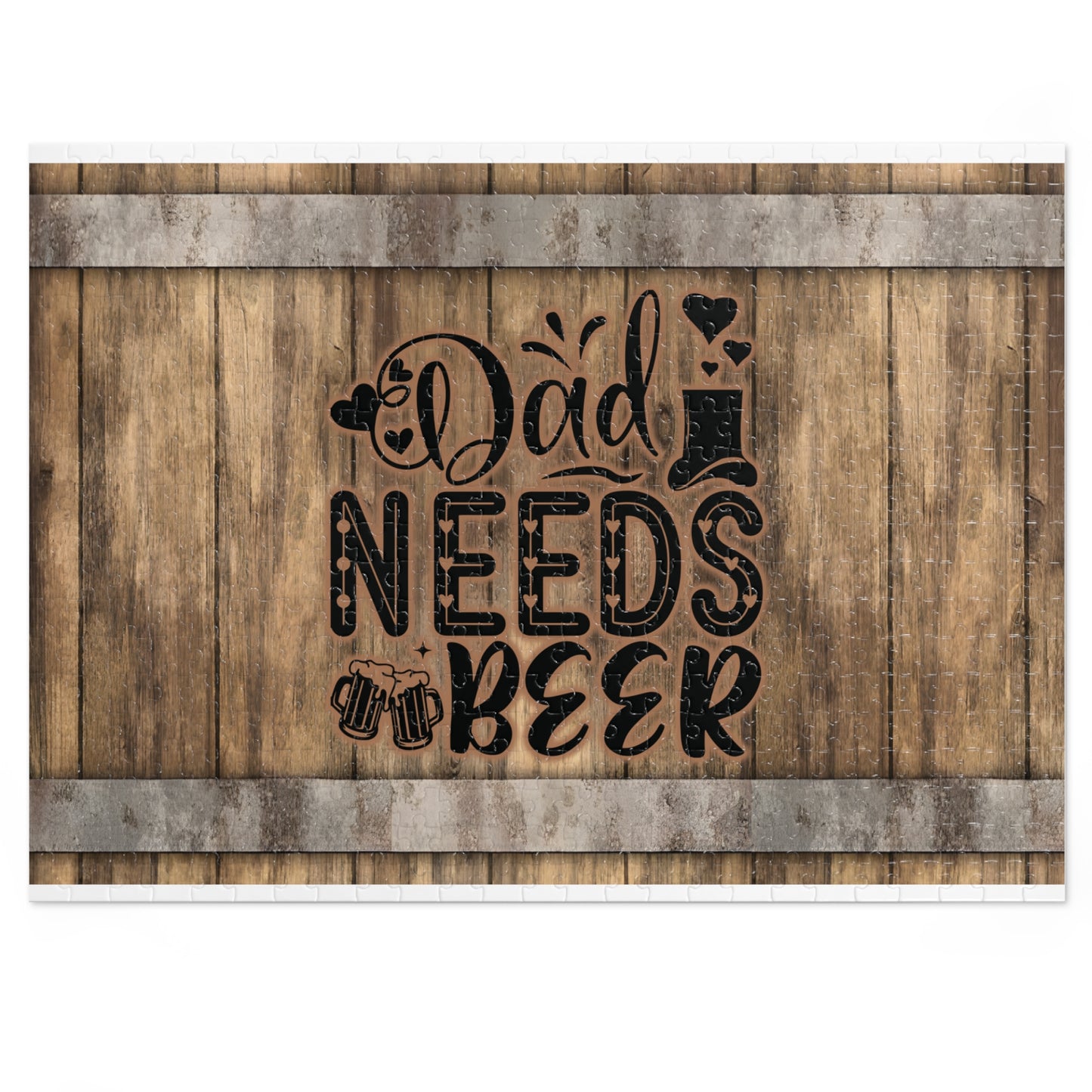 Puzzle, Dad, Dad Needs a Beer, Personalised/Non-Personalised (30, 110, 252, 500,1000-Piece) awd-572