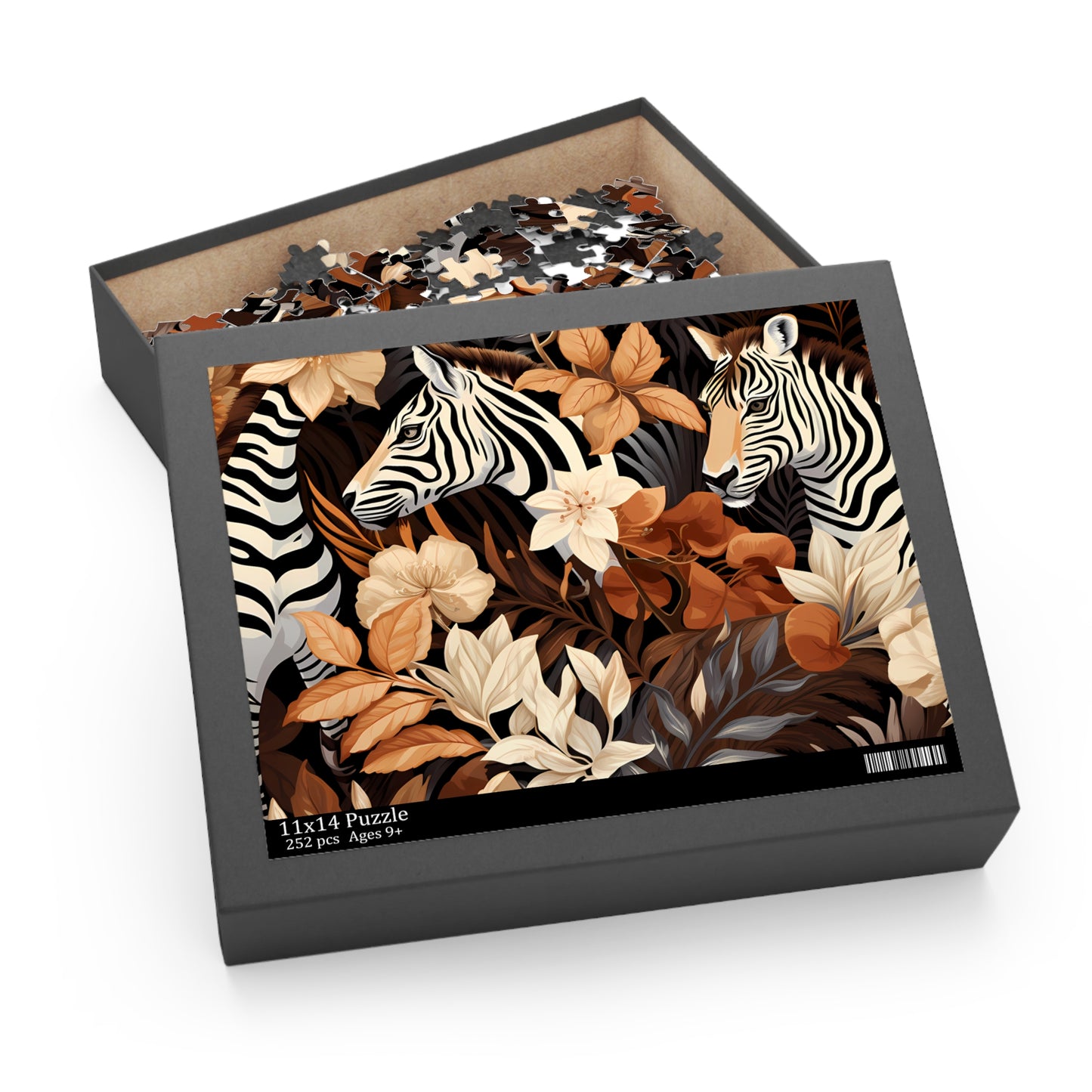 Personalised/Non-Personalised Puzzle, Zebra (120, 252, 500-Piece)