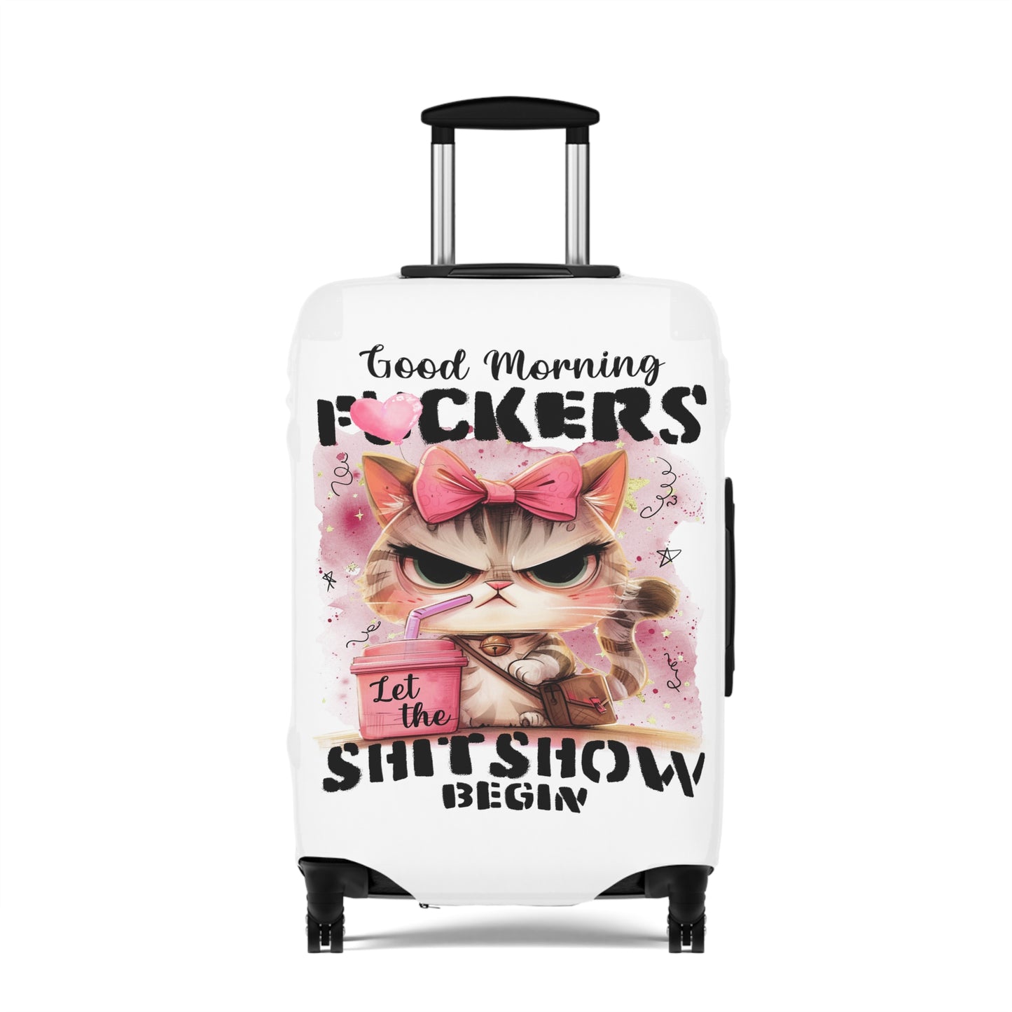 Luggage Cover, Cat, Funny Quote, awd-4013