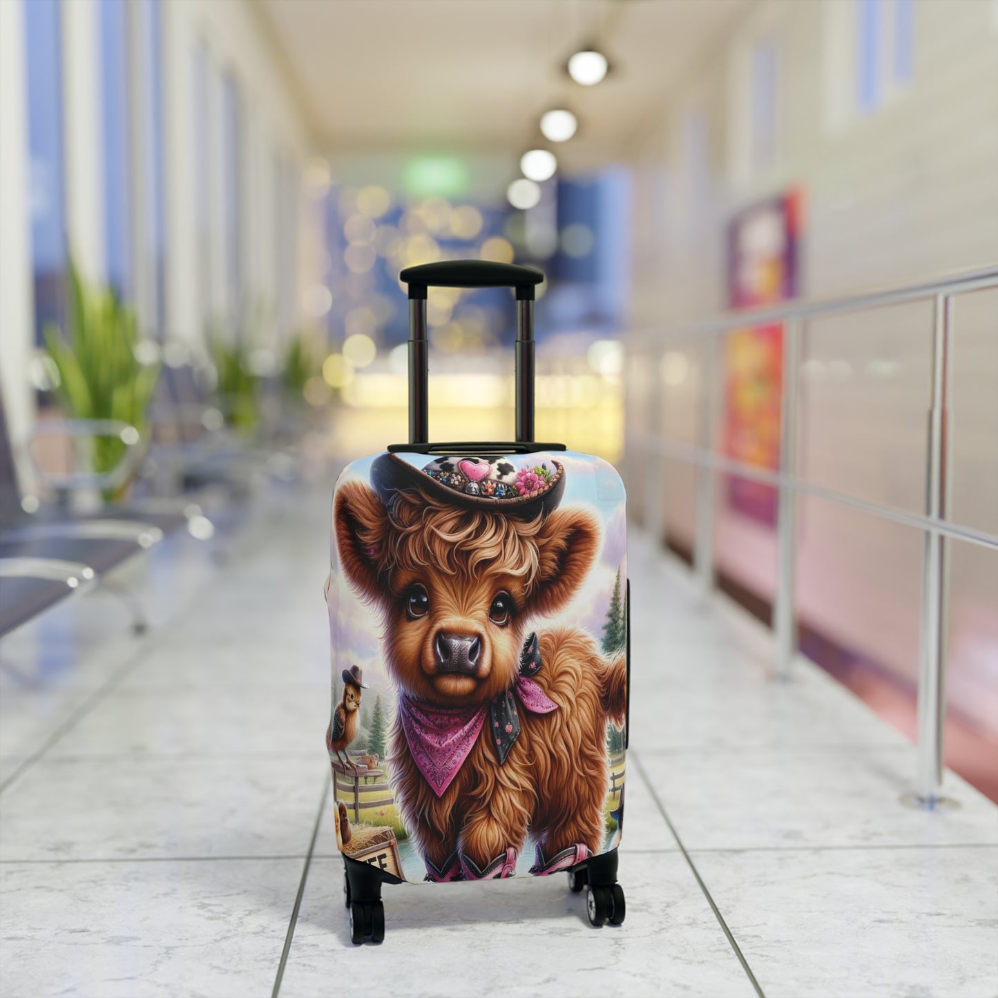 Luggage Cover, Highland Cow, Country and Western, awd-1417