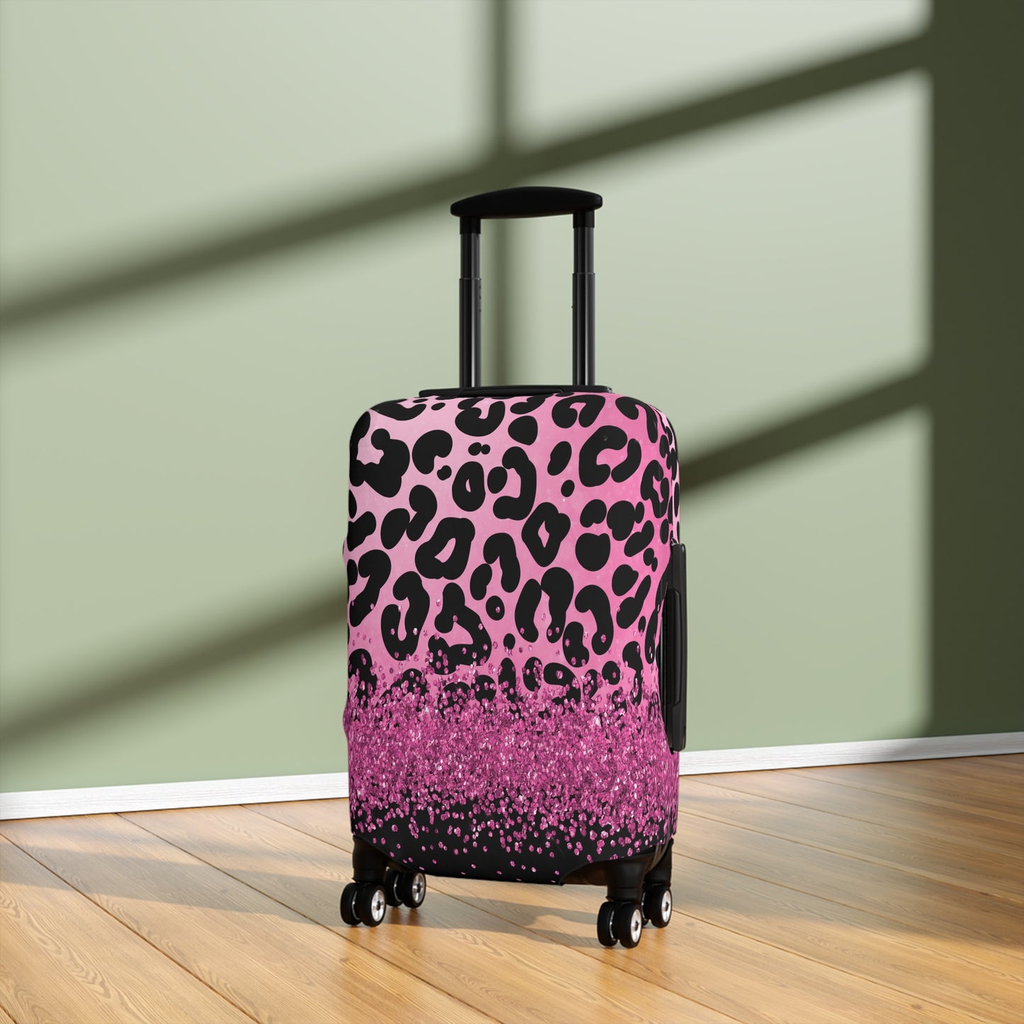 Luggage Cover, Pink Leopard Print, awd-3083