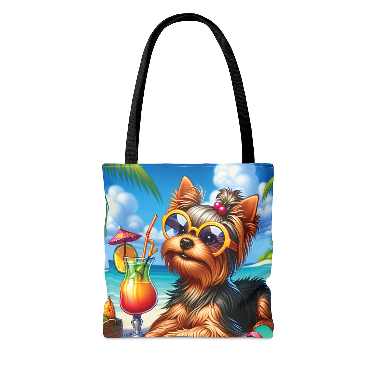 Tote Bag, Dog on Beach, Yorkshire Terrier, Tote bag,  awd-1254